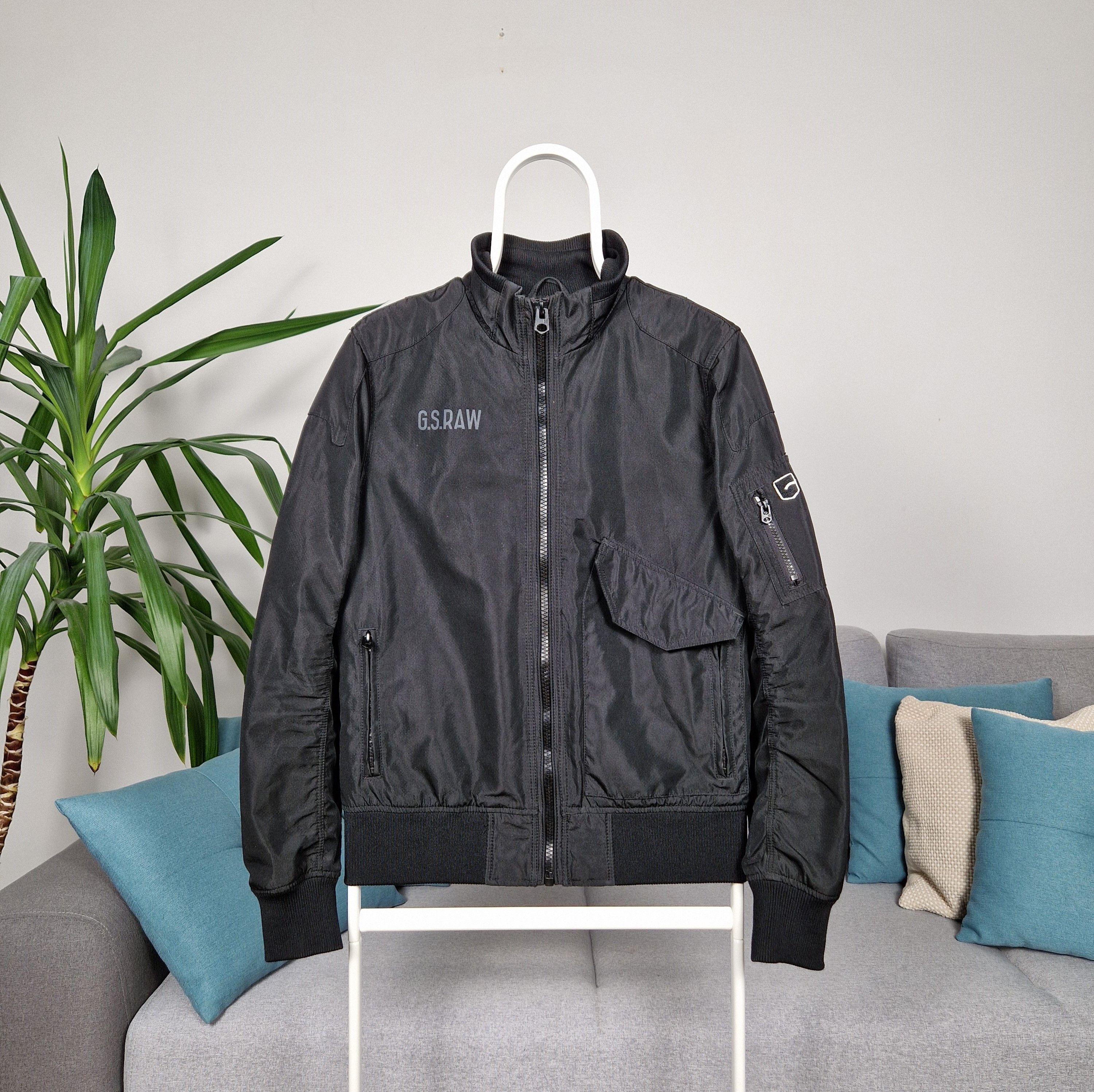 G Star Raw G-Star RAW RS Conway Bomber Jacket Black Zippered M 