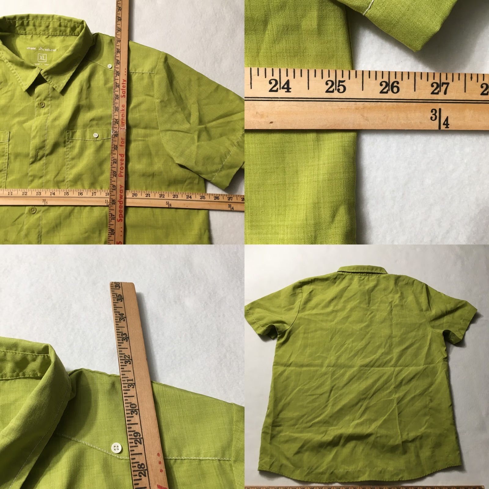 X-LARGE SAVE MART Shirt XL Green with Pockets Men’s Short Sleeve Uniform Shirt Size US XL / EU 56 / 4 - 8 Thumbnail