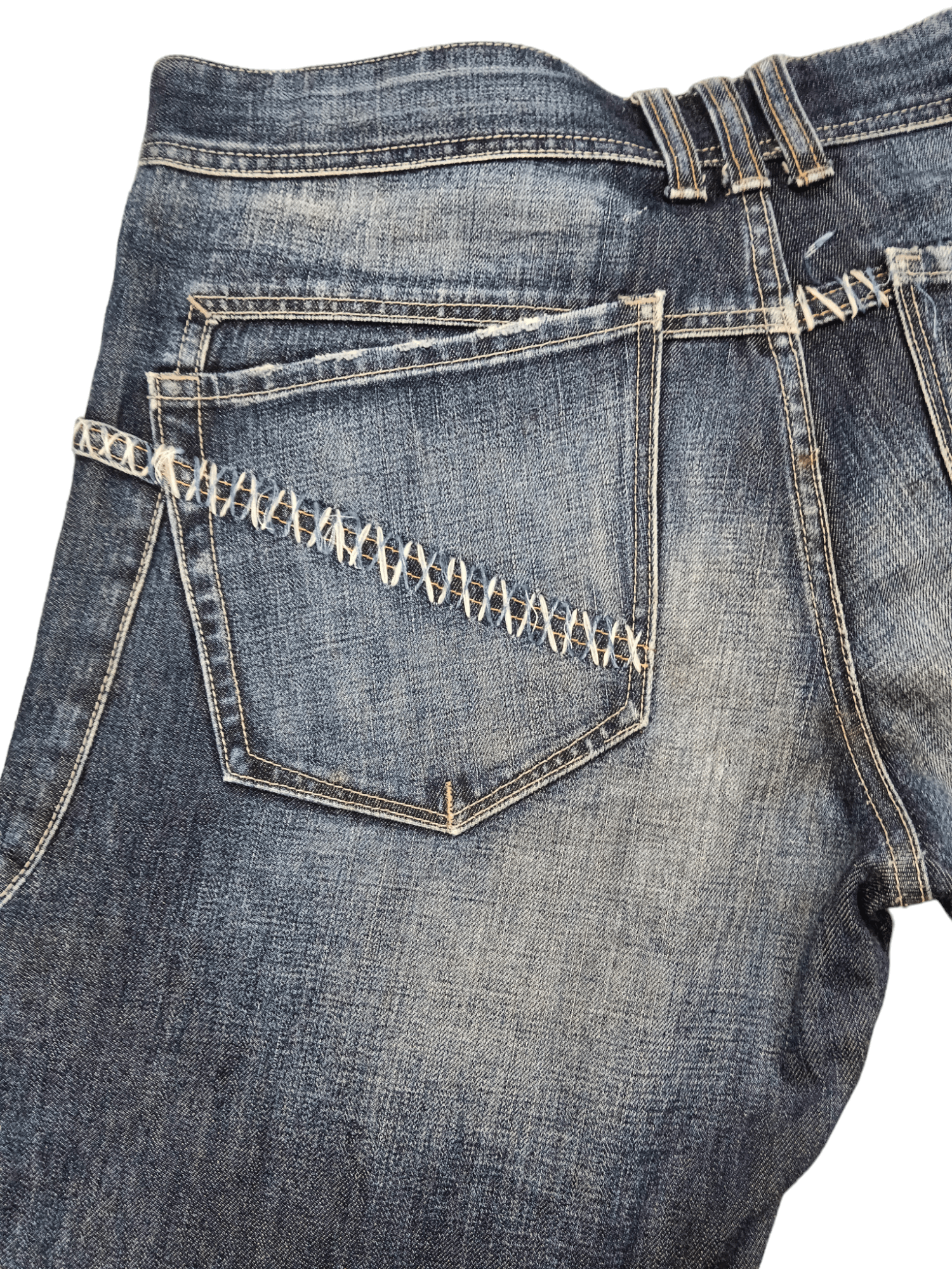 Marithe + Francois Girbaud 🔥Hot🔥 MFG Embroidery Baggy Denim Size US 35 - 7 Thumbnail