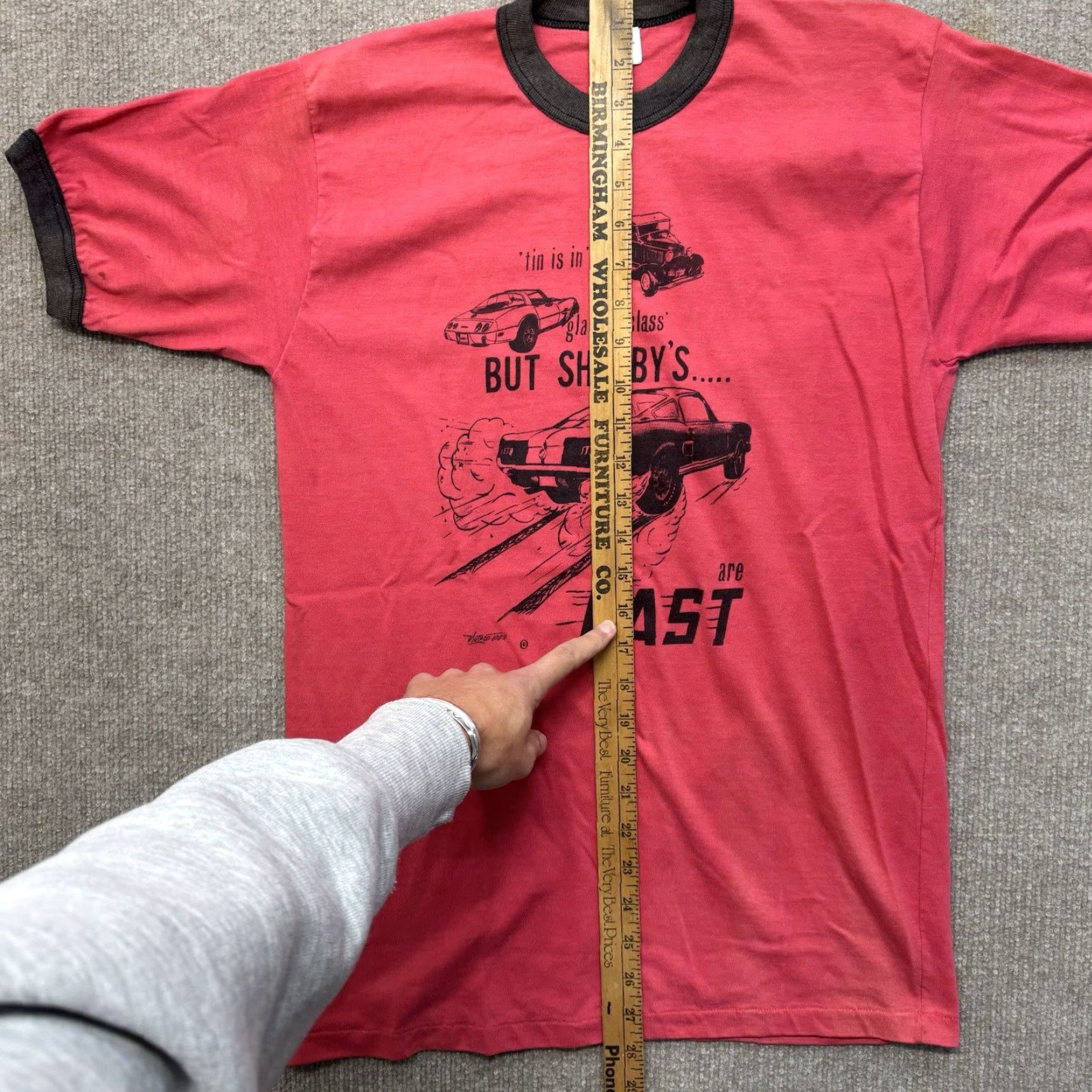 Vintage VINTAGE Shelby Mustang T Shirt Mens XL Ringer 80s USA Made Single Stitch Cobra Size US XL / EU 56 / 4 - 6 Thumbnail
