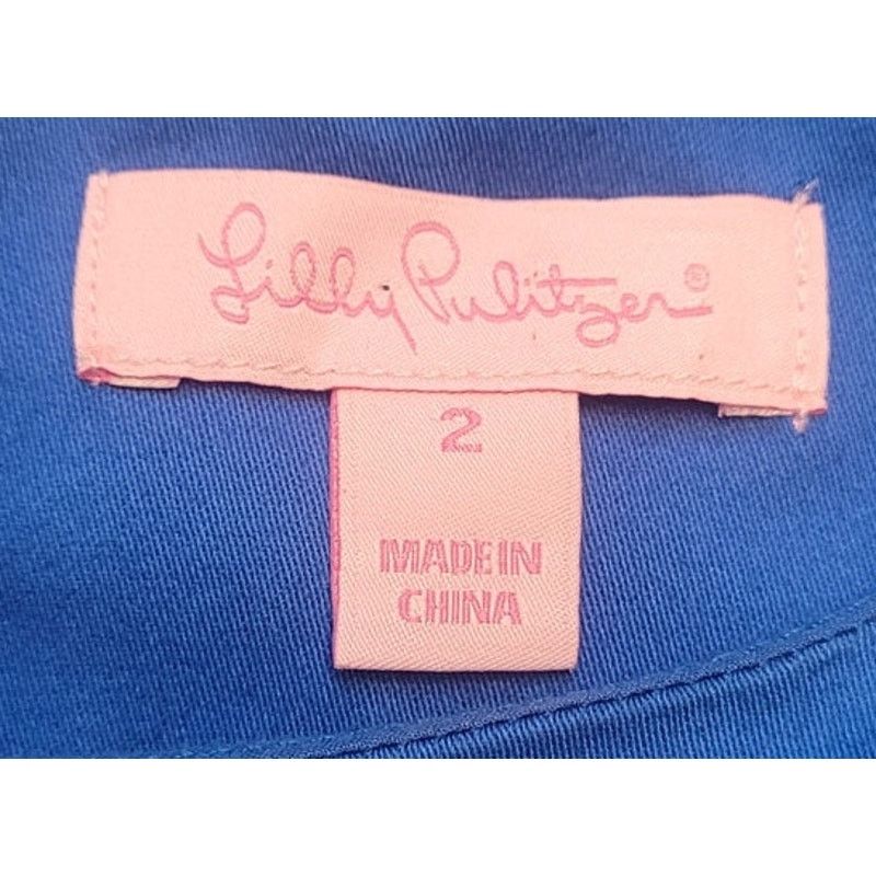 Lilly Pulitzer Lilly Pulitzer Shauna Dress Blue Embroidered Mini Size 2 Size XS / US 0-2 / IT 36-38 - 4 Thumbnail