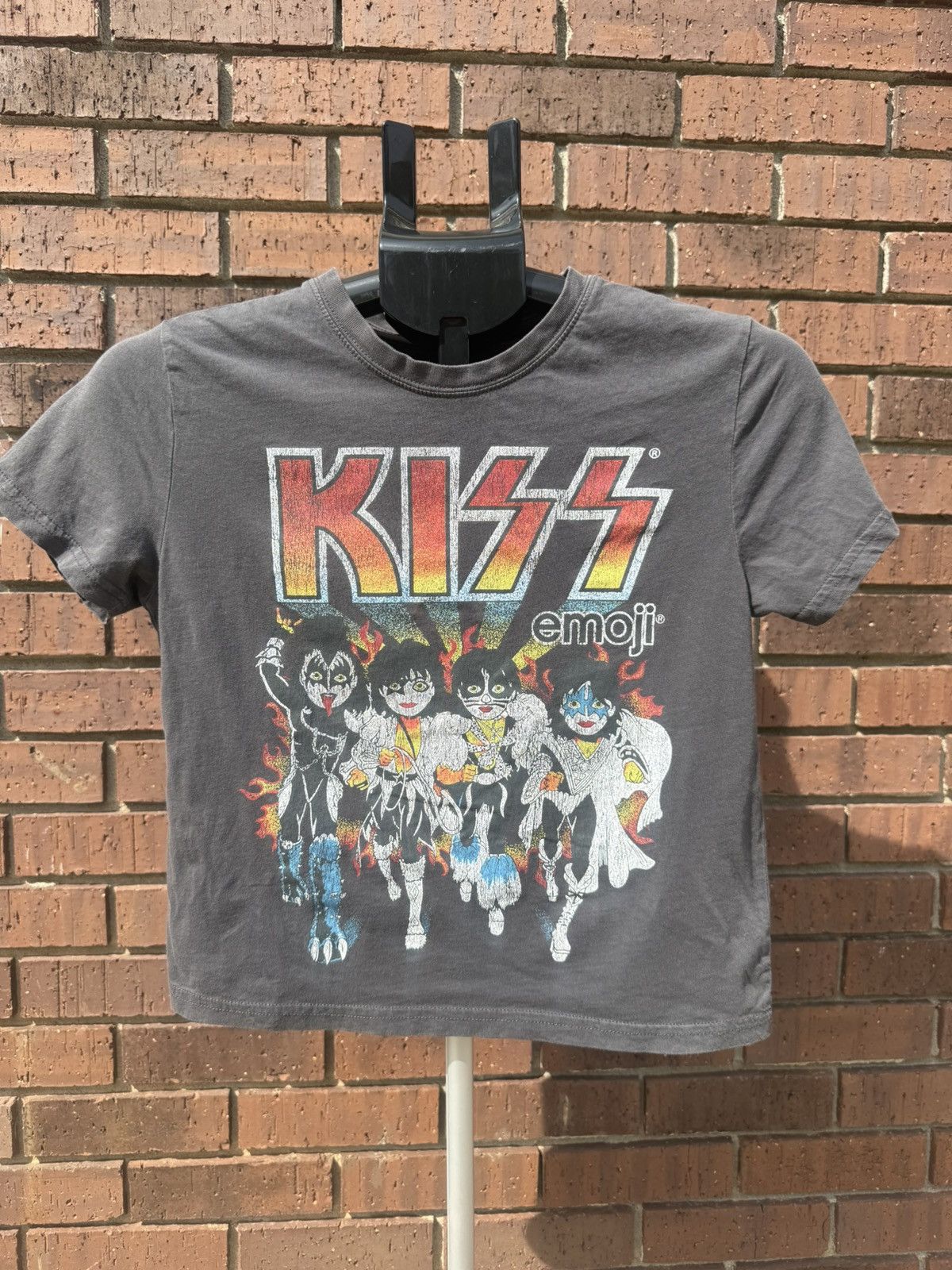 Other KISS x Emoji Graphic Rock Cropped T-Shirt Size Small Gene Size S / US 4 / IT 40 - 1 Thumbnail
