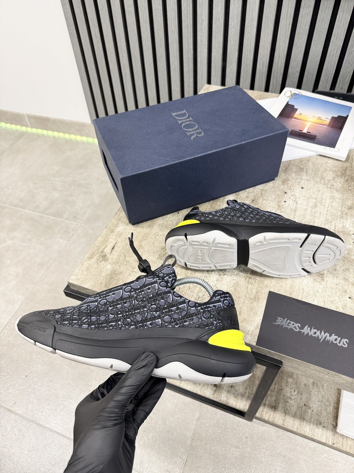 Dior Dior B24 Oblique Technical Fabric Trainers In Black RRP £750 Size US 8.5 / EU 41-42 - 2 Thumbnail