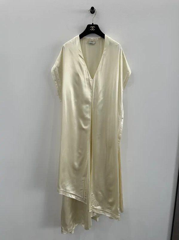 Fendi Fendi Champagne Silk Dress for Women 0089 Size L / US 10 / IT 46 - 1 Thumbnail