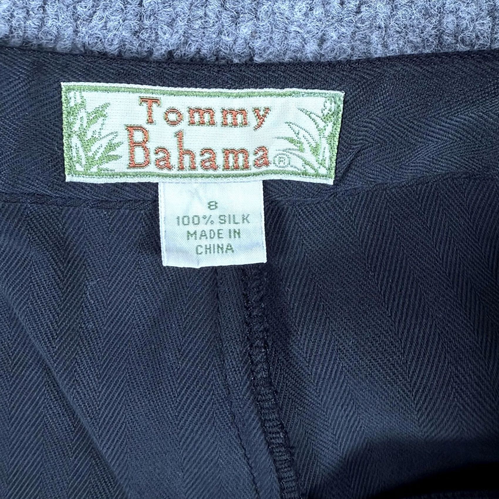 Tommy Bahama Tommy Bahama Pants Womens 8 Black Silk Wide Leg Button Cuff Dressy Size 30" / US 8 / IT 44 - 5 Thumbnail