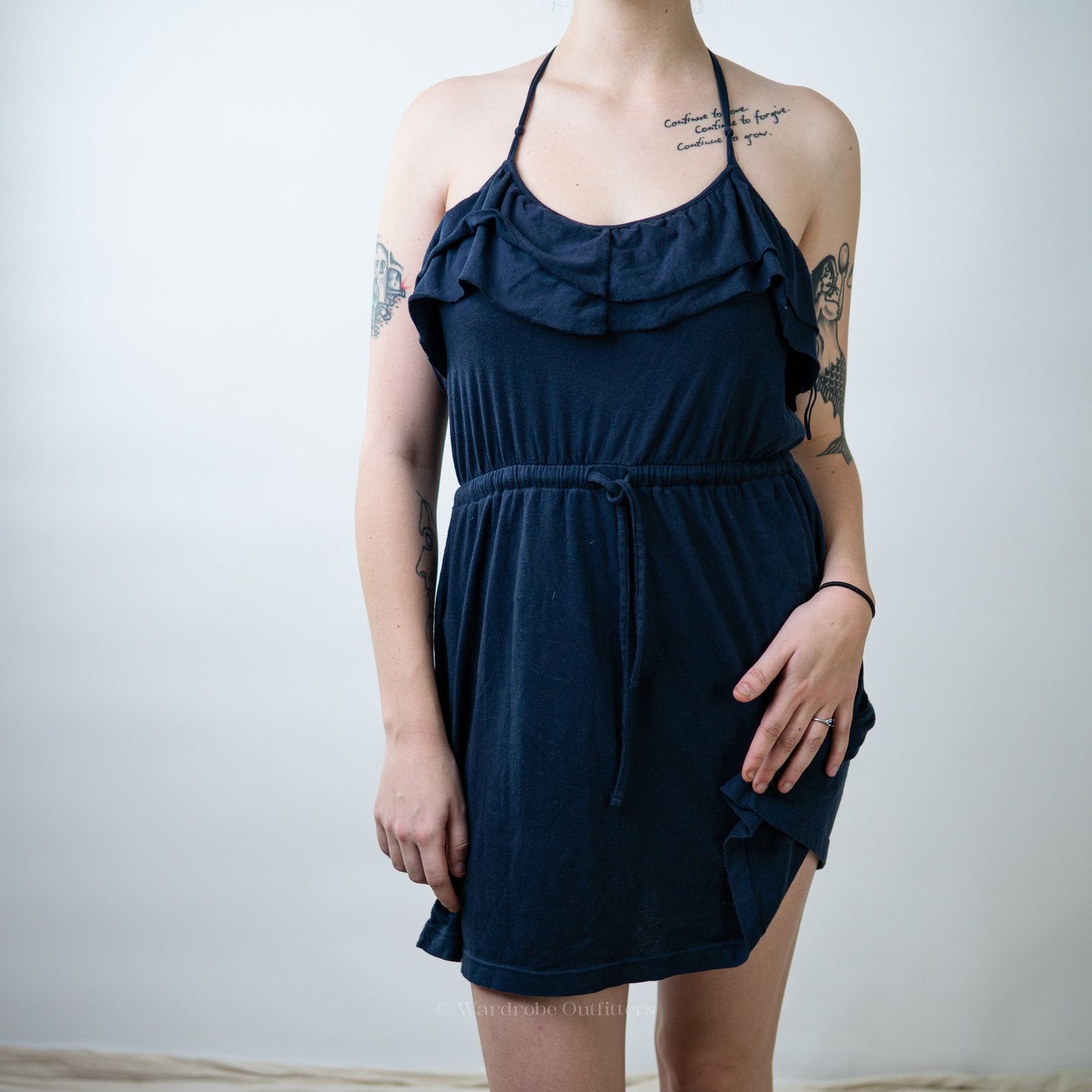 Aeropostale Aeropostale Navy Blue Ruffled Mini Dress - M Size M / US 6-8 / IT 42-44 - 1 Thumbnail