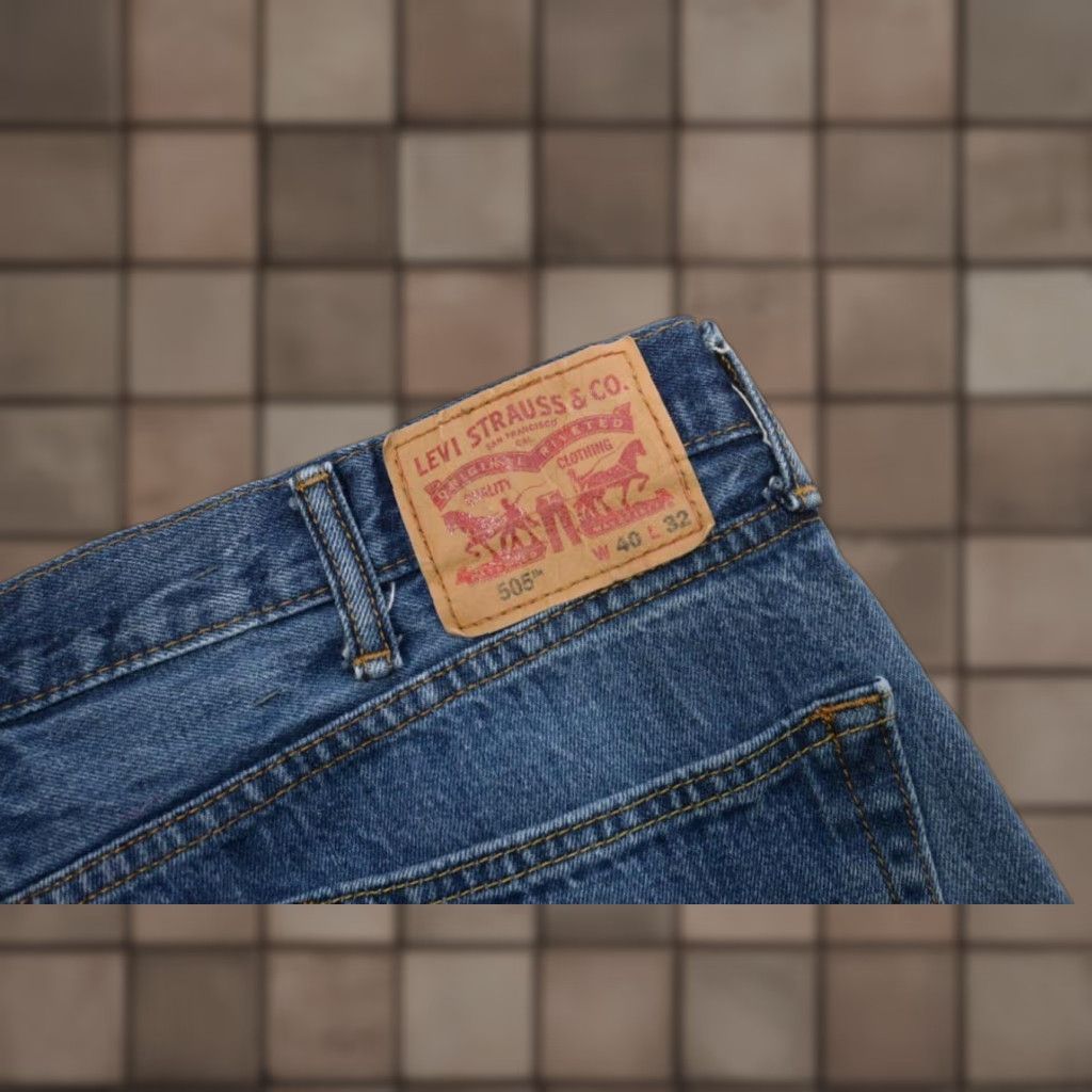 Levi's 505 Straight Rugged Denim Jeans Mens Blue Size 38 x 31