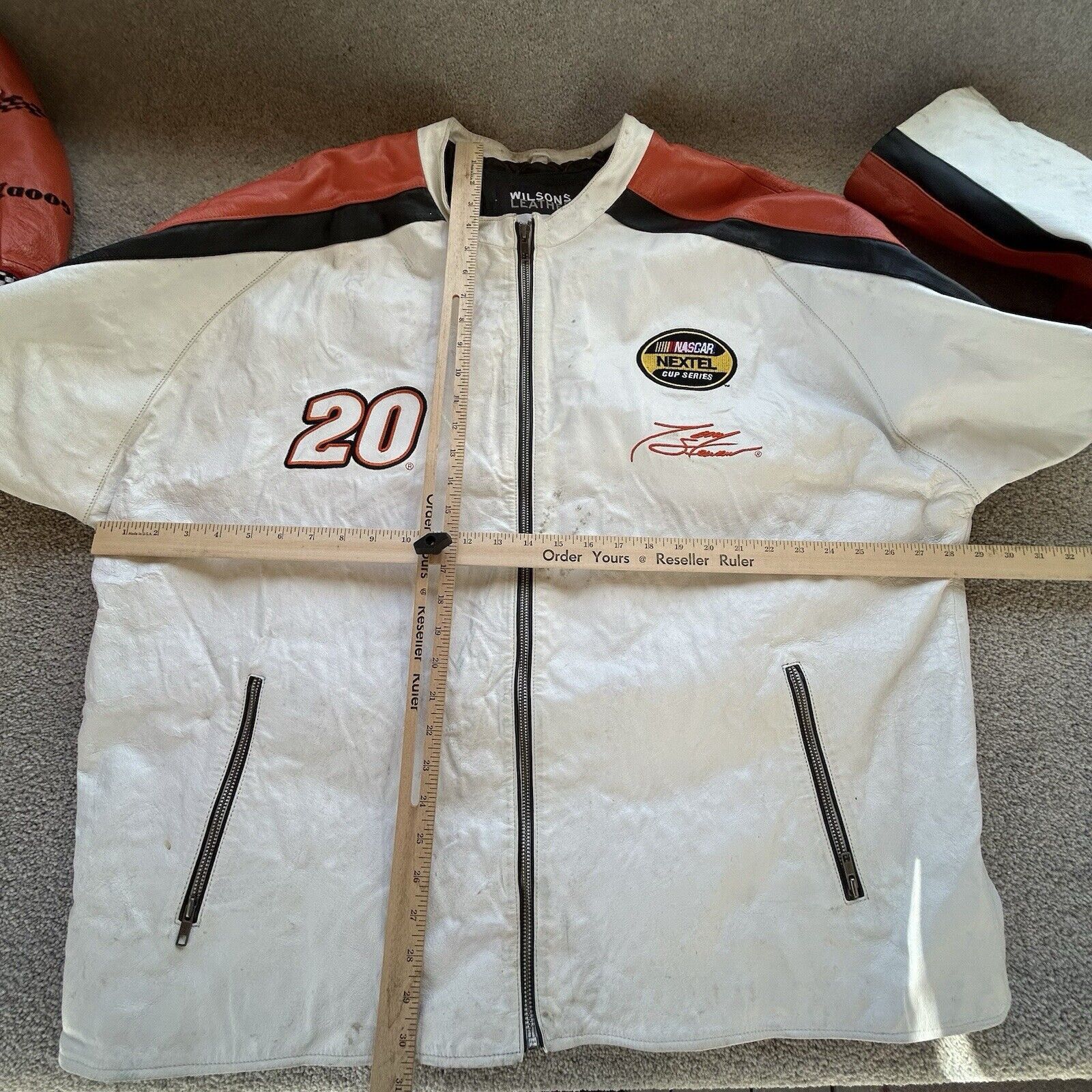 Vintage Nascar Leather Jacket Adult XXL Tony Stewart