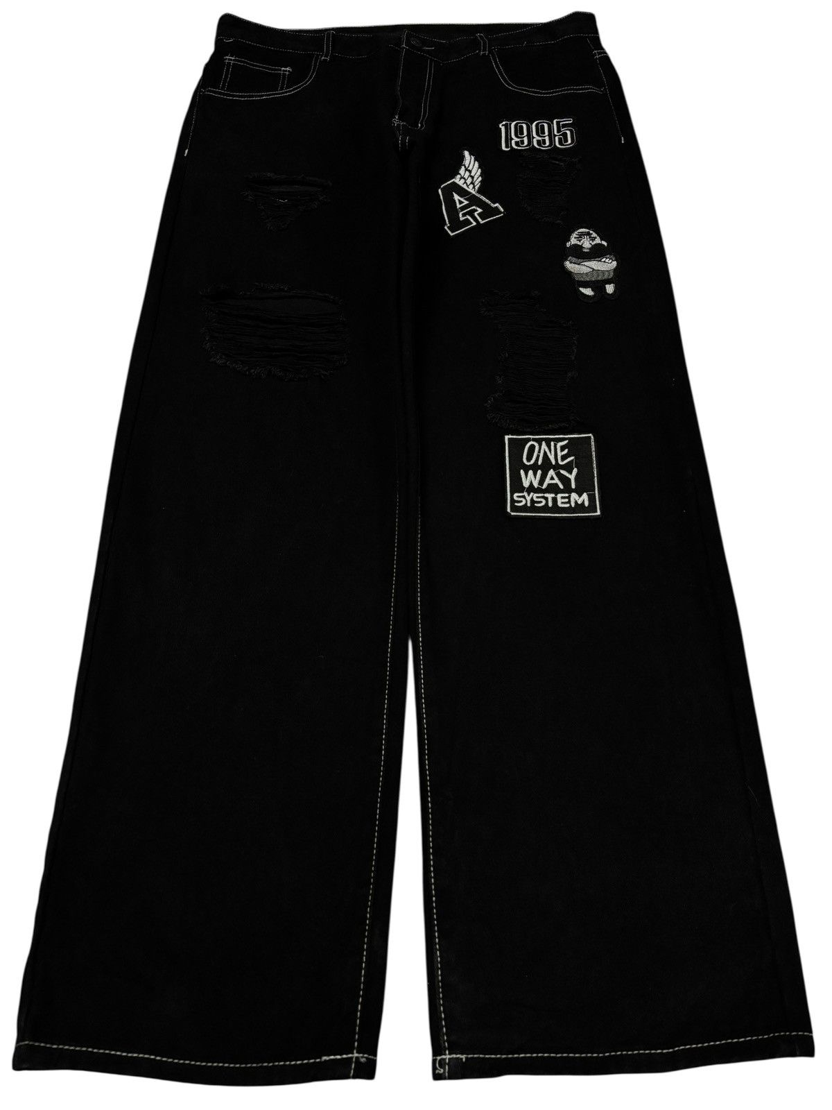 Other Embroidered Baggy Jeans Size US 37 - 1 Thumbnail