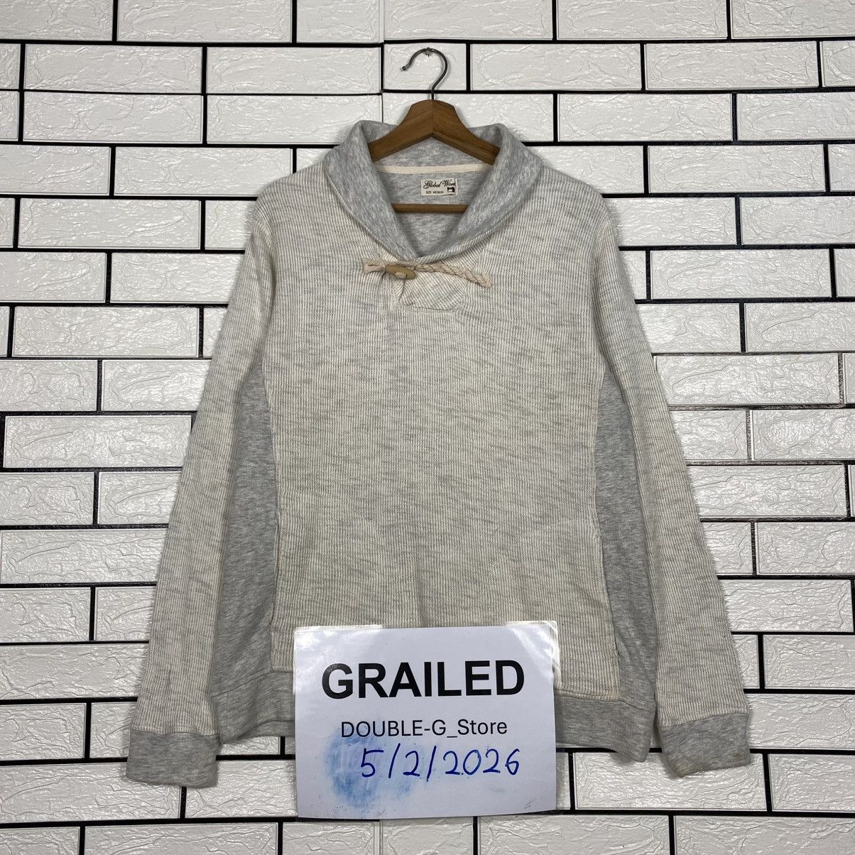 Japanese Brand 📌Vintage Shawl Collar Sweatshirt Global Work Issey Miyake Size US M / EU 48-50 / 2 - 1 Thumbnail