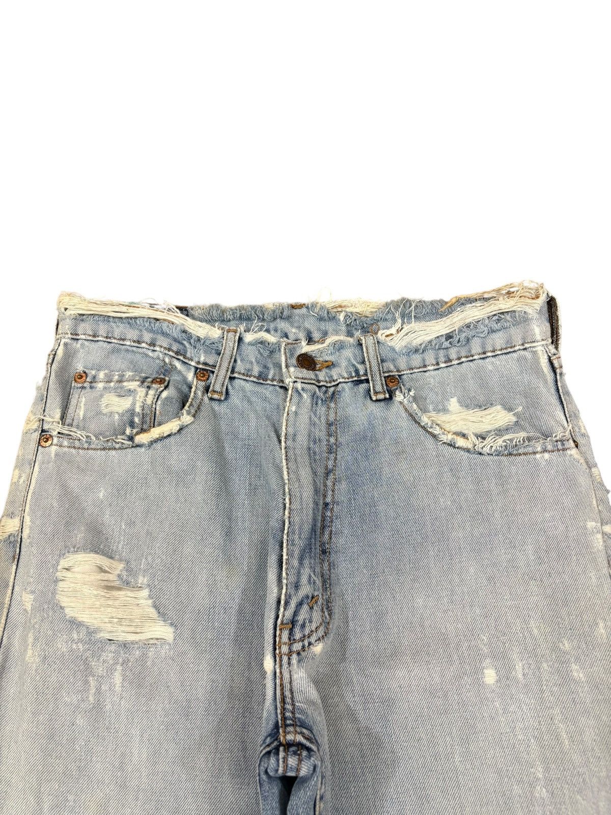 Levi's Vintage 90s Levis 508 Light Wash Distressed Loose Jeans Size US 30 / EU 46 - 4 Thumbnail