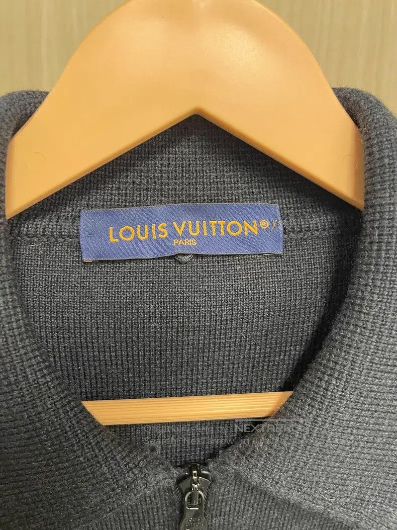 Louis Vuitton Louis Vuitton Black wool lapel knit jacket Size US L / EU 52-54 / 3 - 3 Thumbnail