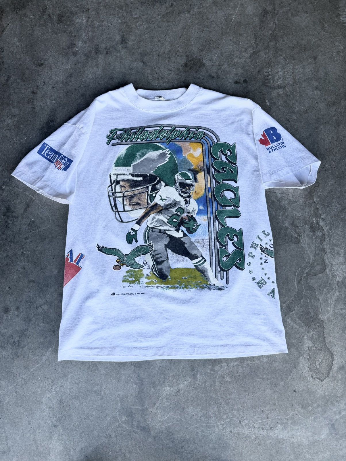 NFL Vintage Philadelphia Eagles Bulletin NFL All Over Shirt Size US XL / EU 56 / 4 - 1 Thumbnail