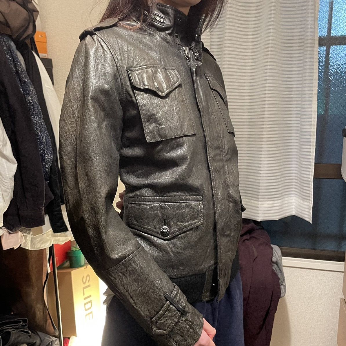 Japanese Brand × Vintage 291295 HOMME 4 POCKETS PIG LEATHER JACKET Size US M / EU 48-50 / 2 - 11 Thumbnail