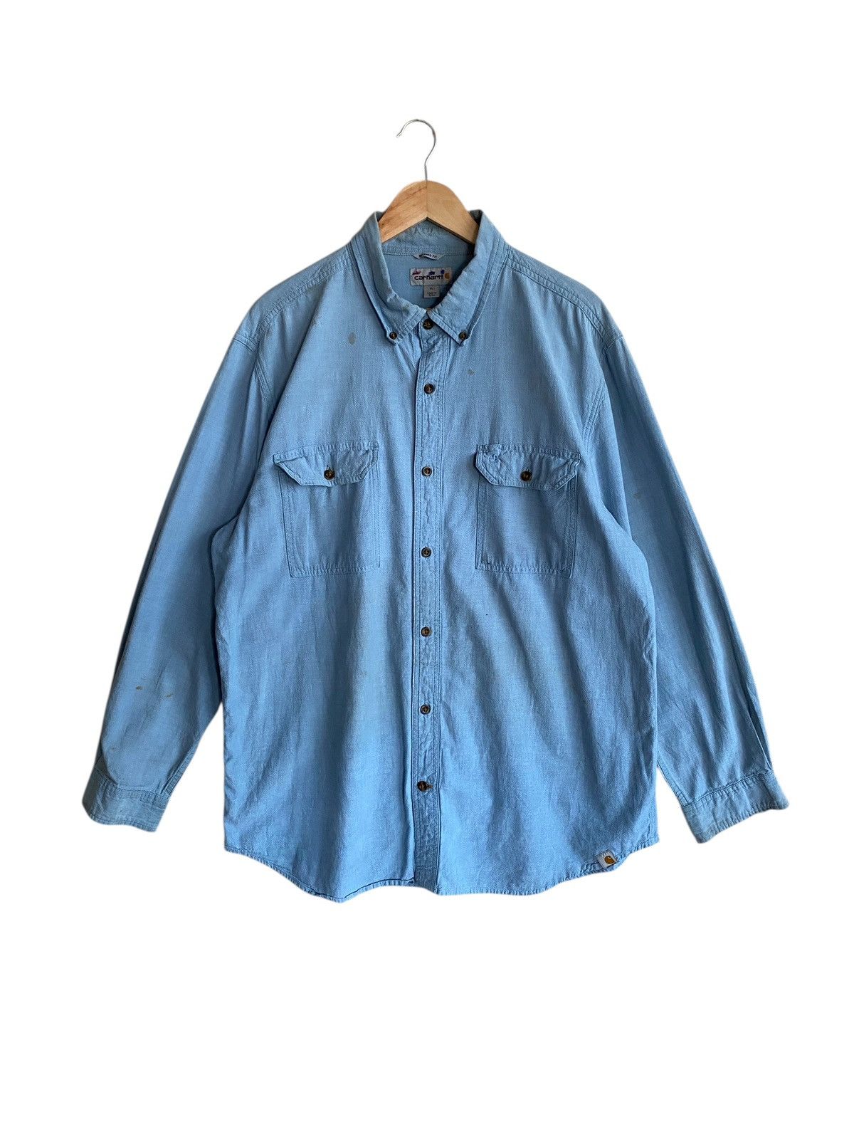Carhartt Rare Design Vintage Brand Carhartt Denim Shirt 2000s Size US XL / EU 56 / 4 - 1 Thumbnail