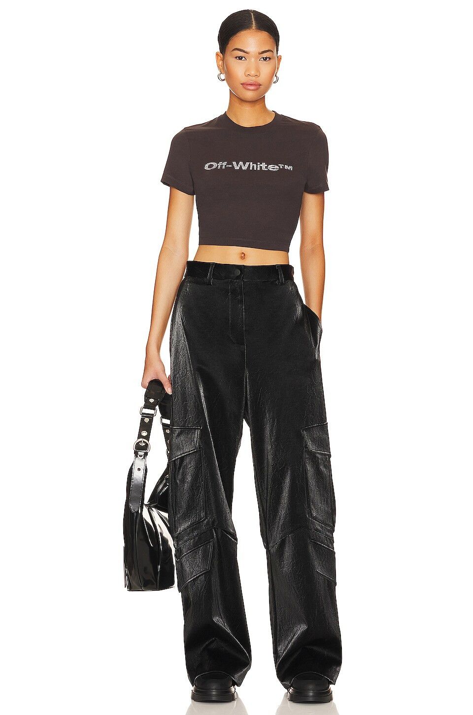 Off-White o1gr1nt1124 Bling Bounce 90S Fit T-Shirt in Dark Grey Size M / US 6-8 / IT 42-44 - 4 Thumbnail