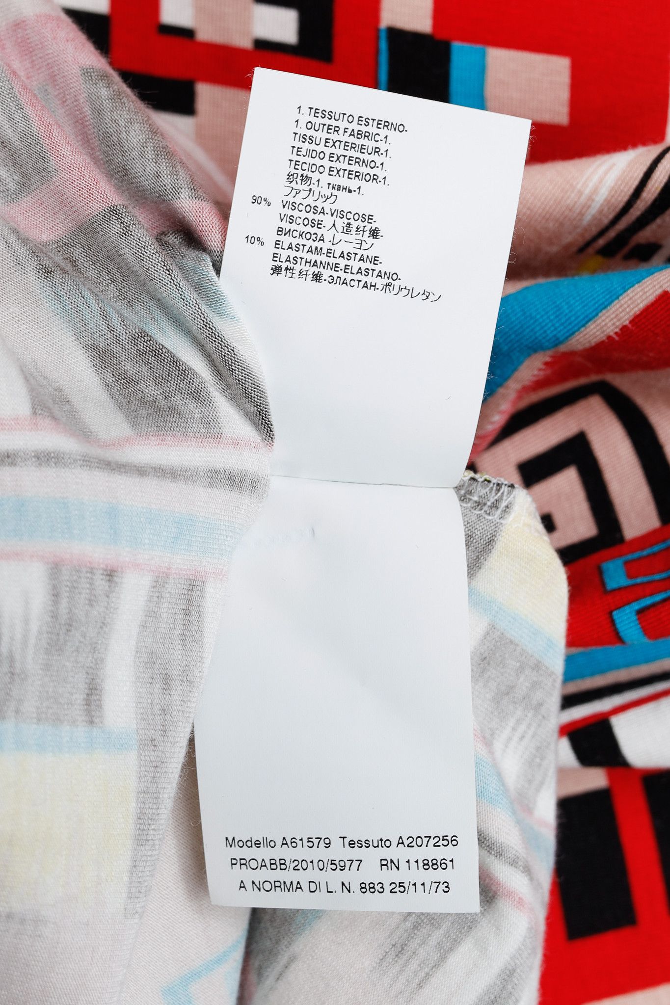 Versace Versace SS/11 Multicoloured Jersey Geometric-Print T-Shirt Size M / US 6-8 / IT 42-44 - 8 Thumbnail