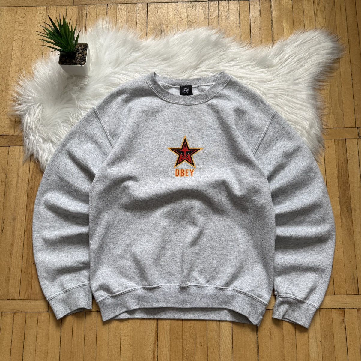 Obey 📌 Vintage Obey Propaganda Star Print Y2K Sweatshirt Size US S / EU 44-46 / 1 - 1 Thumbnail