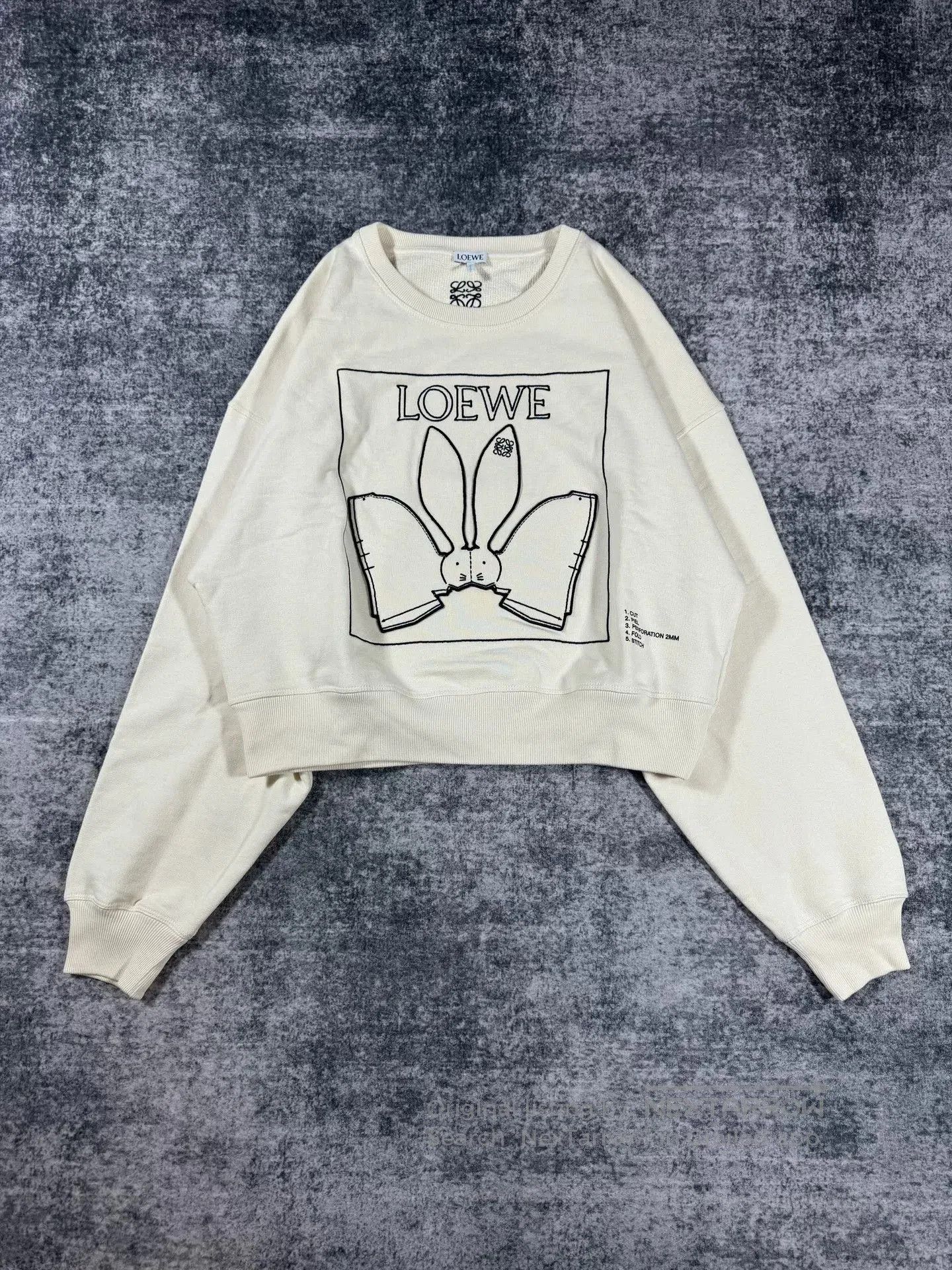 Loewe Loewe Rabbit Embroidery Short Sweatshirt. Size US S / EU 44-46 / 1 - 1 Thumbnail