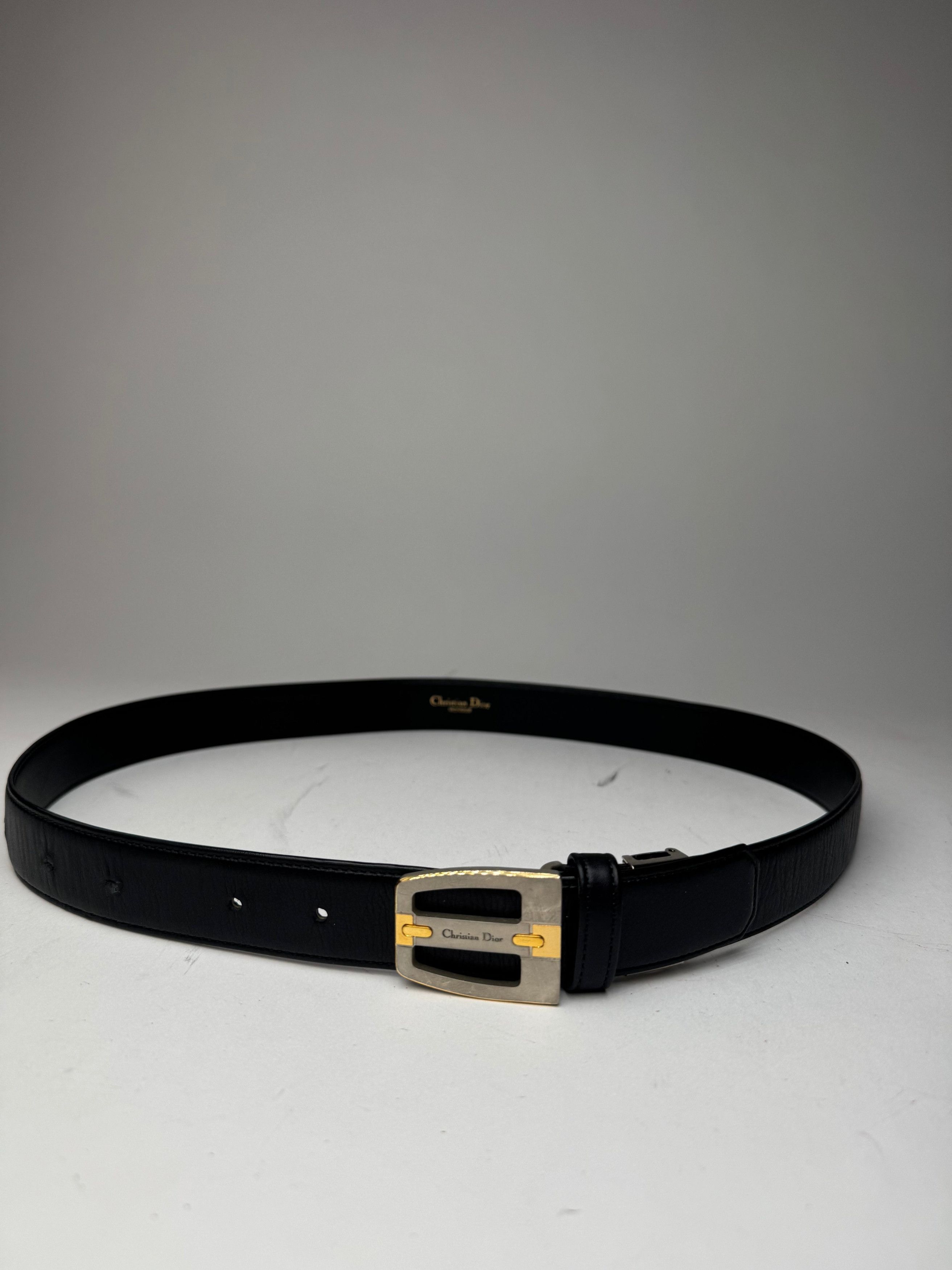 Dior Vintage Leather Belt Black Size ONE SIZE - 1 Thumbnail