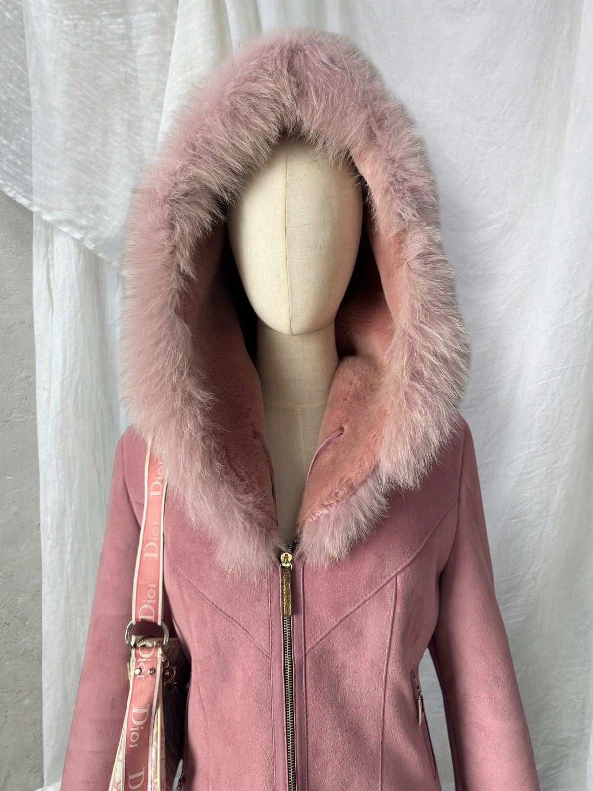 Hysteric Glamour Y2K Romantic Vintage Real Fur Details Shearling Coat Size S / US 4 / IT 40 - 3 Thumbnail
