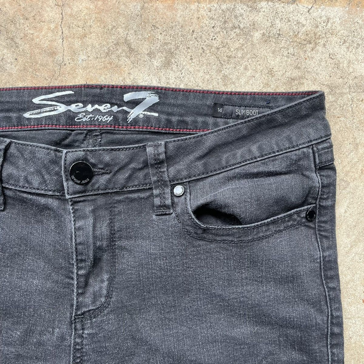 Seven 7 Seven 7 Slim Boot Studded Jeans Size 36" / US 14 / IT 50 - 1 Thumbnail