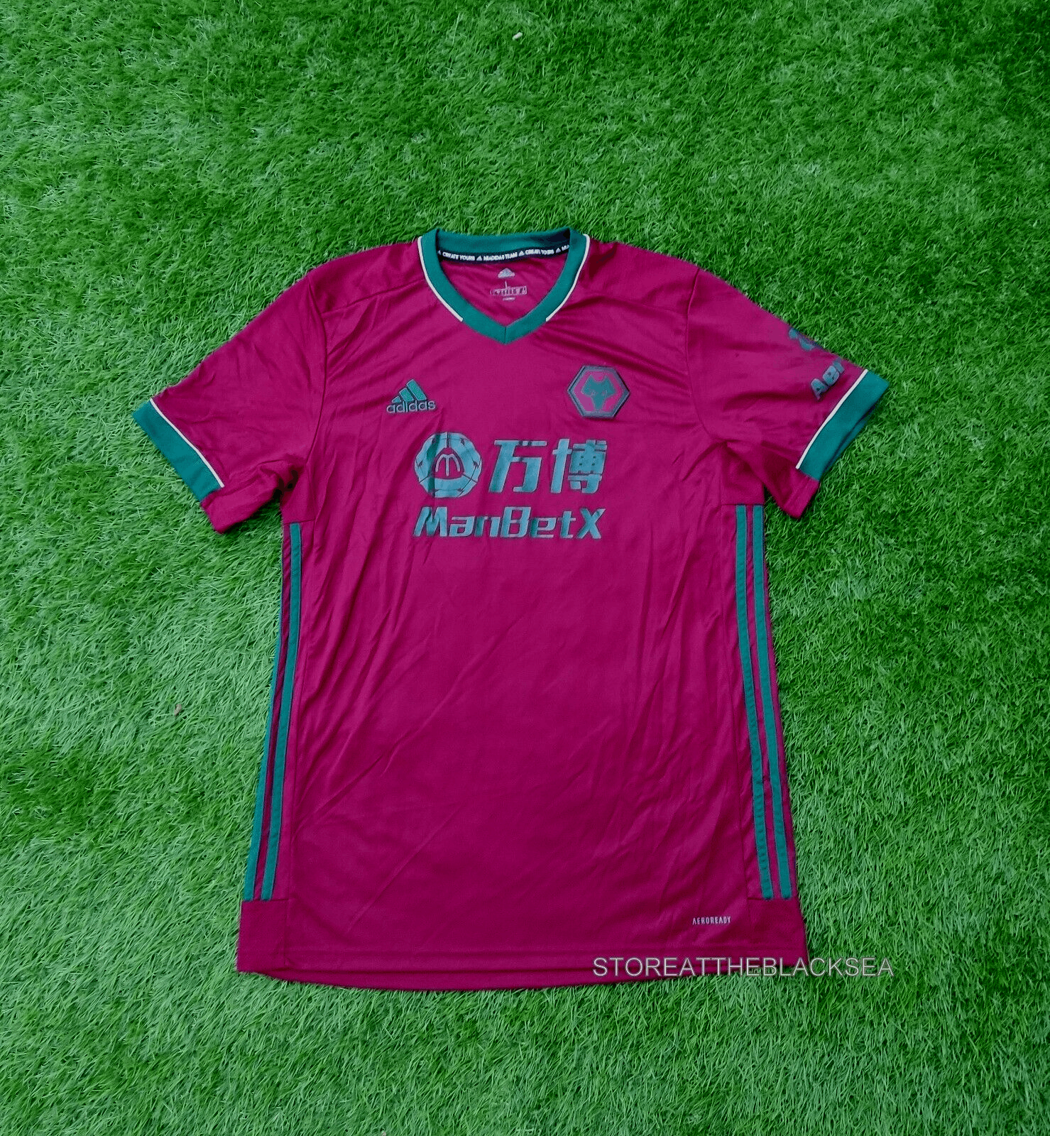 Adidas WOLVERHAMPTON WANDERERS 2020 2021 THIRD FOOTBALL JERSEY Size US M / EU 48-50 / 2 - 1 Thumbnail