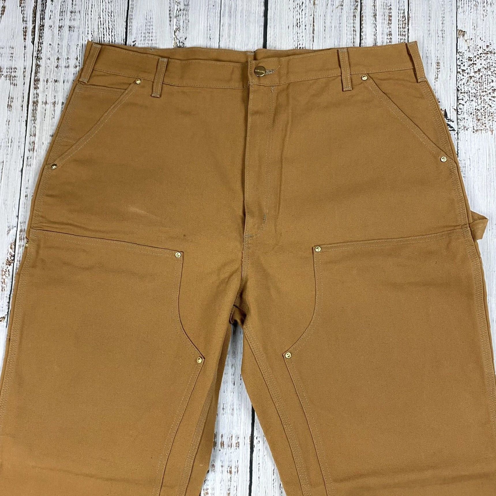 Carhartt VINTAGE Carhartt Men's Double Knee Canvas Pants 40x34 Brown Workwear USA UNION Size US 40 / EU 56 - 2 Thumbnail