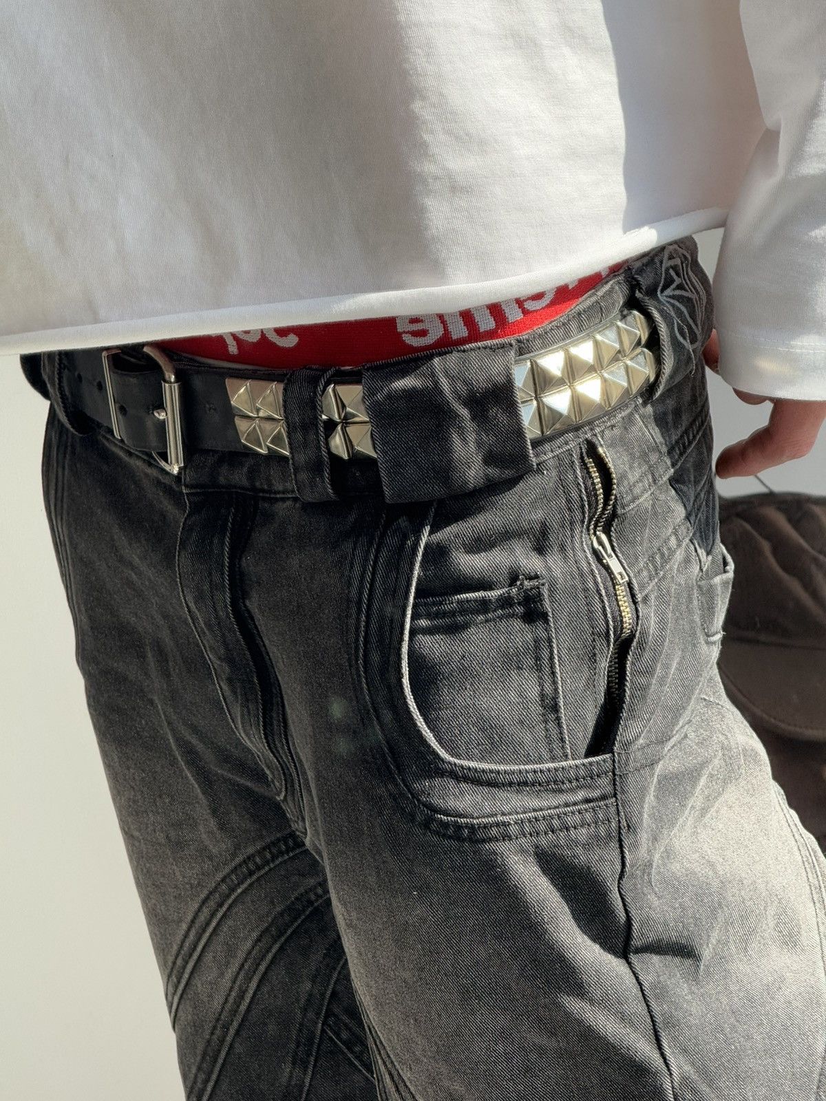 Hysteric Glamour × Japanese Brand Vintage Belts Y2K Rhinestones Punk leather belt Japanese Size ONE SIZE - 6 Thumbnail
