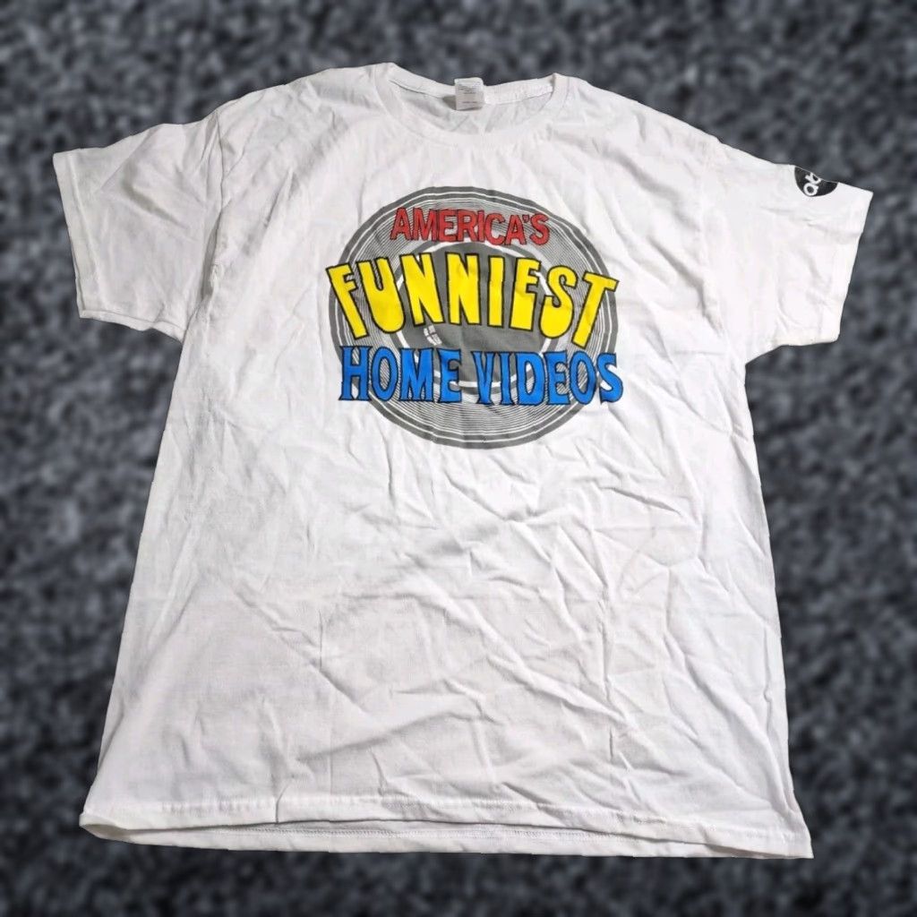 Vintage VINTAGE 90s AFV Americas Funniest Home Videos Graphic T Shirt White Large Unisex Adults Size US L / EU 52-54 / 3 - 1 Thumbnail