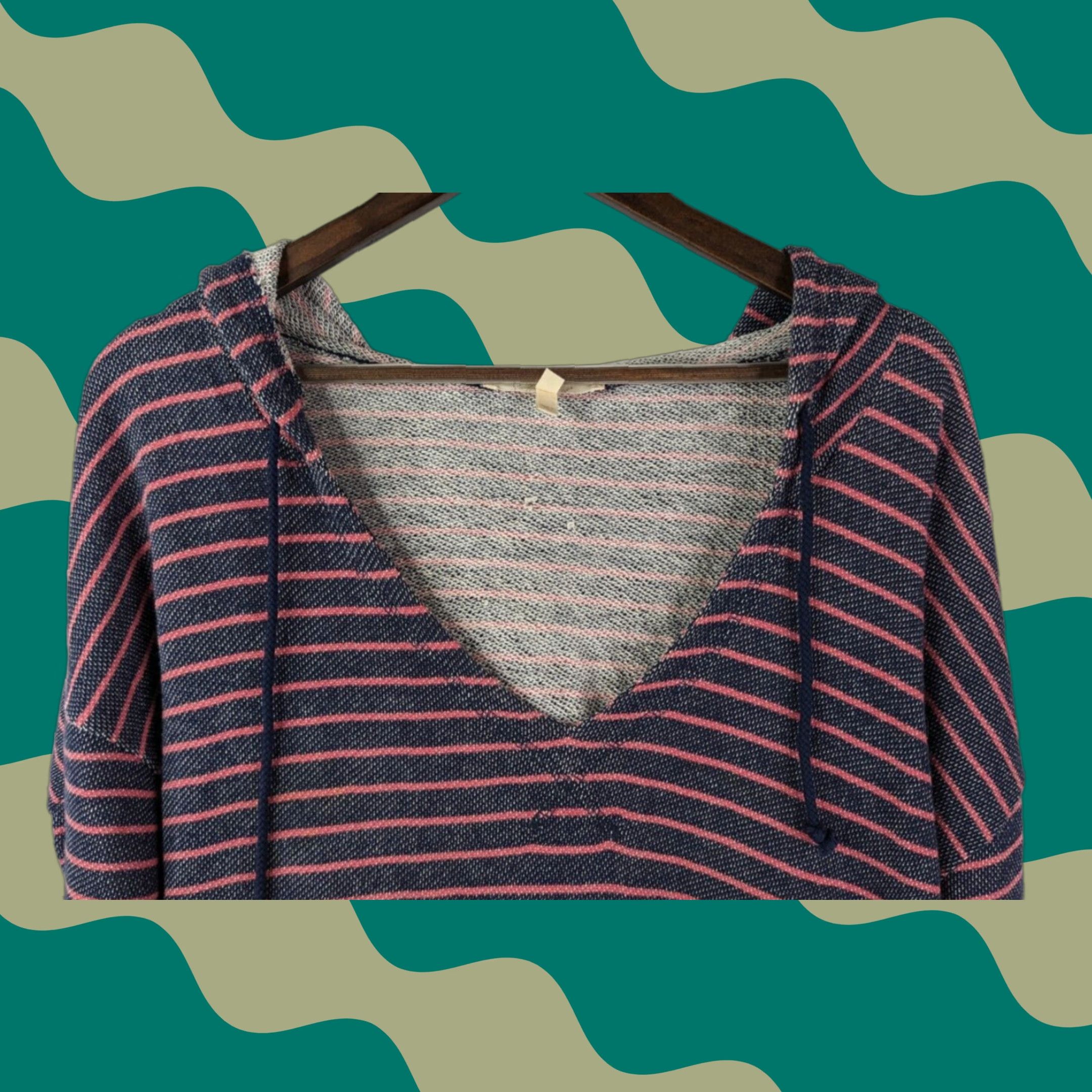 Joie JOIE Soft Knit Sweatshirt V-Neck Pullover Stripe Women's L Shirt Knitted Multicolor Knit Sweater Size L / US 10 / IT 46 - 1 Thumbnail