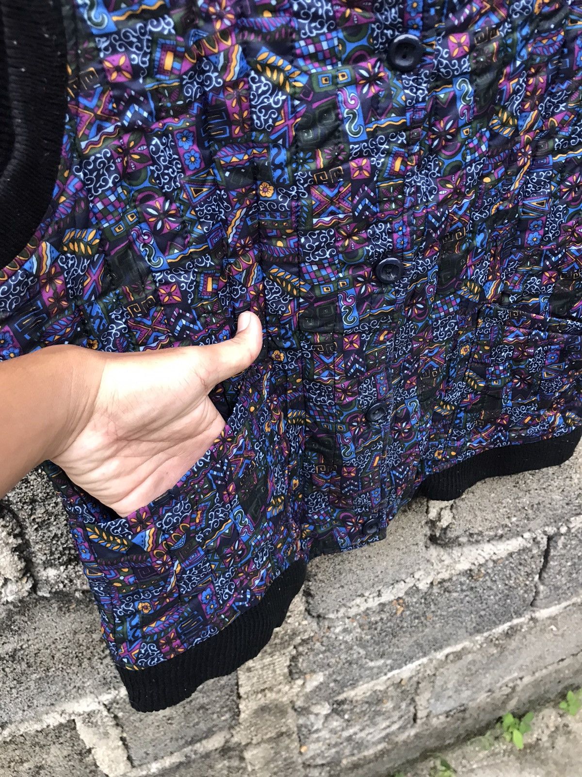 Japanese Brand × Vintage Vintage Ajrakh Block Quilted Vest Size US M / EU 48-50 / 2 - 4 Thumbnail