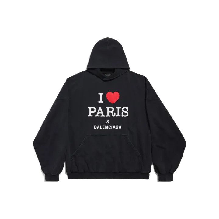 Balenciaga Balenciaga I Love Paris Graphic Hoodie 0079 Size US S / EU 44-46 / 1 - 1 Thumbnail