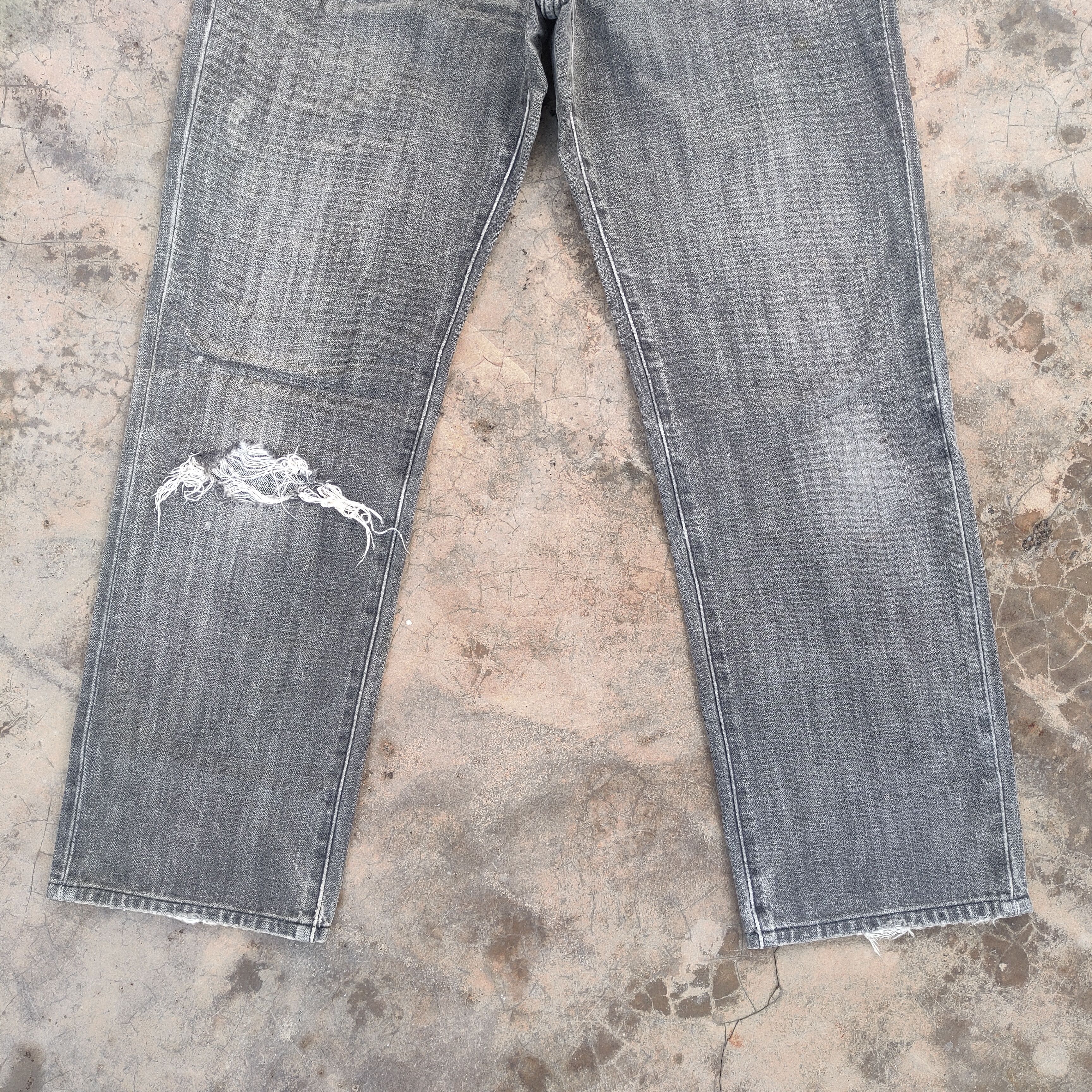 Jean × Vintage × Wrangler VINTAGE WRANGLER FADED BLACK DISTRESSED JEANS DENIM PANTS Size US 33 - 4 Thumbnail