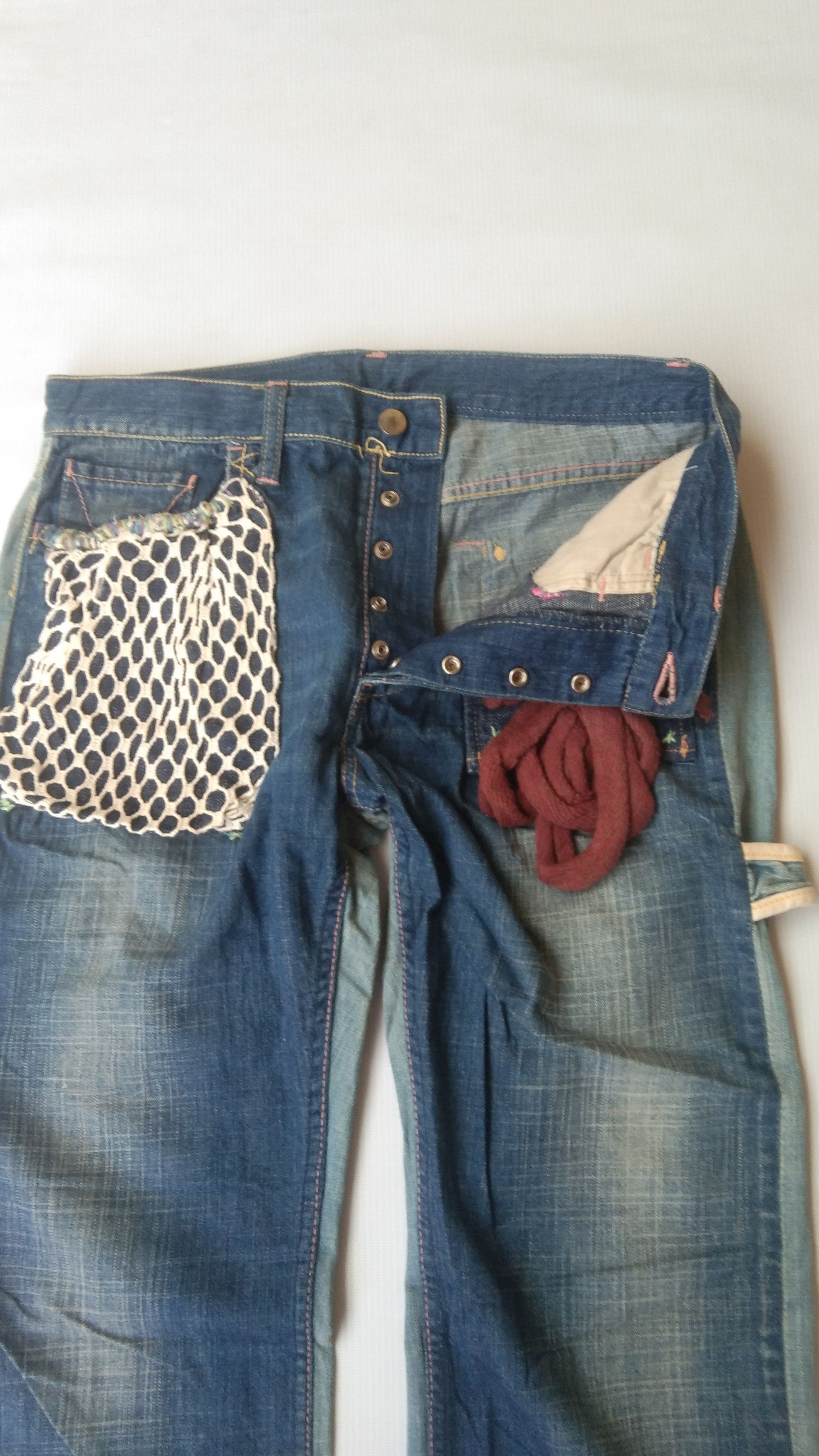 Alexander Lee Chang × Japanese Brand Alexander lee chang 2 tone blue denim jeans Size 29" - 4 Thumbnail