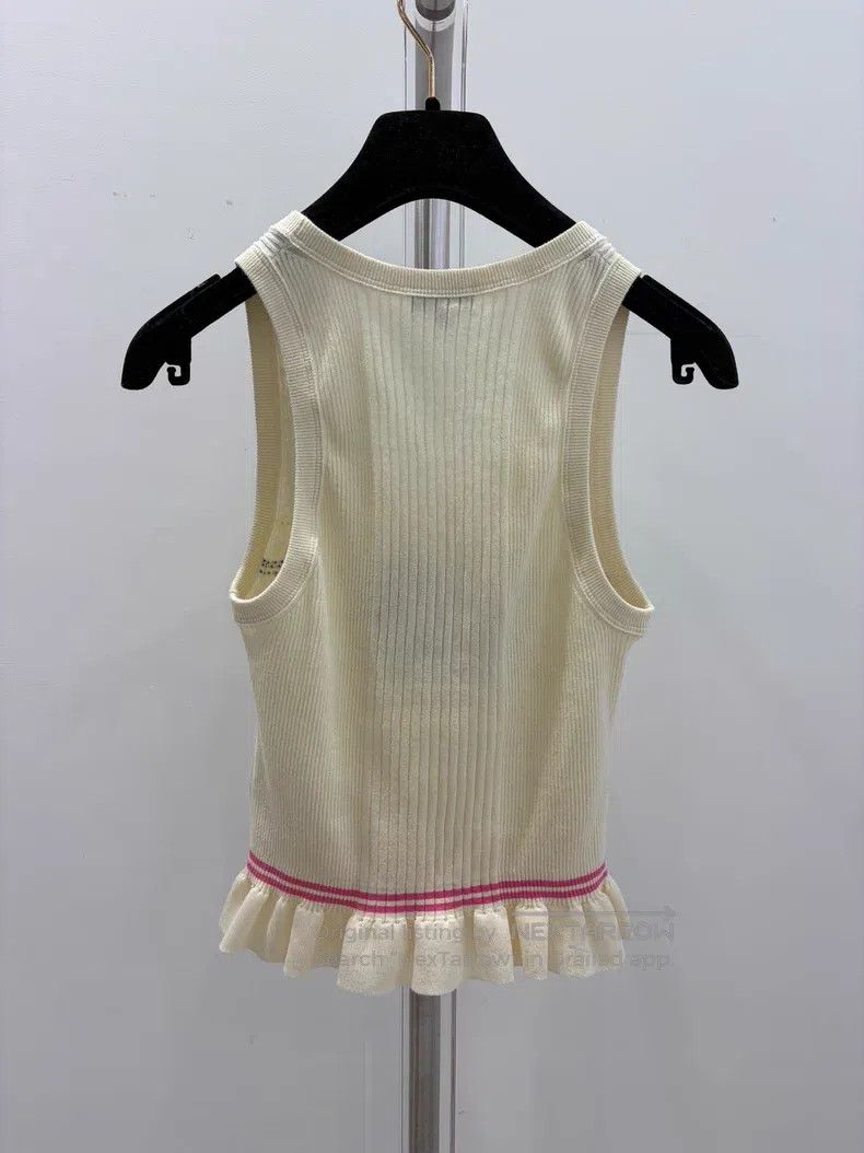 Chanel Chanel Beige little fish knitted vest Size XS / US 0-2 / IT 36-38 - 3 Thumbnail