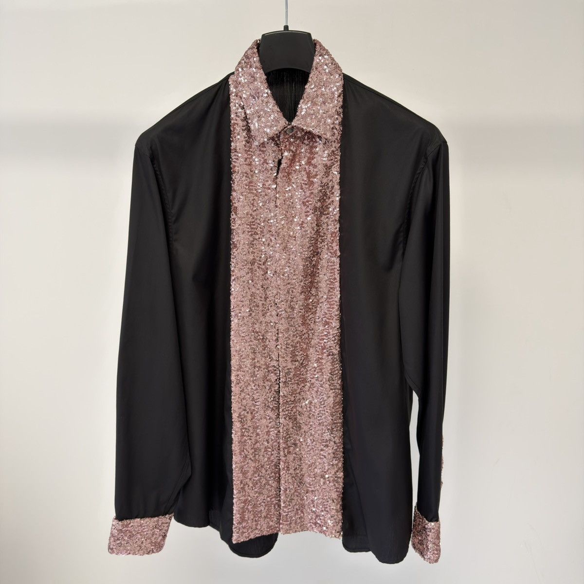 Dior A/W 22 Black Shirt With Pink Sequins Size US M / EU 48-50 / 2 - 1 Thumbnail