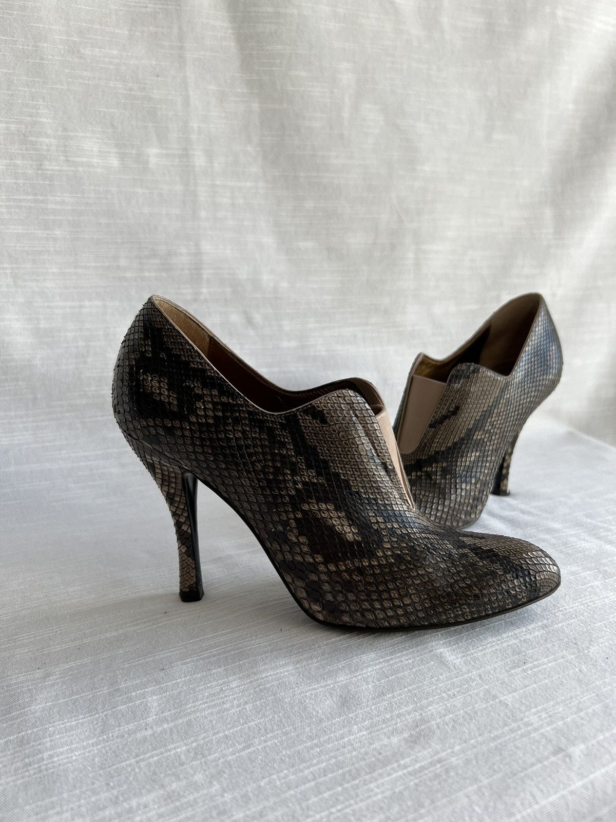 Bally Bally Womens Snake Skin Heels Brown Size US 7 1/2 EU 38 Size US 7.5 / IT 37.5 - 3 Thumbnail