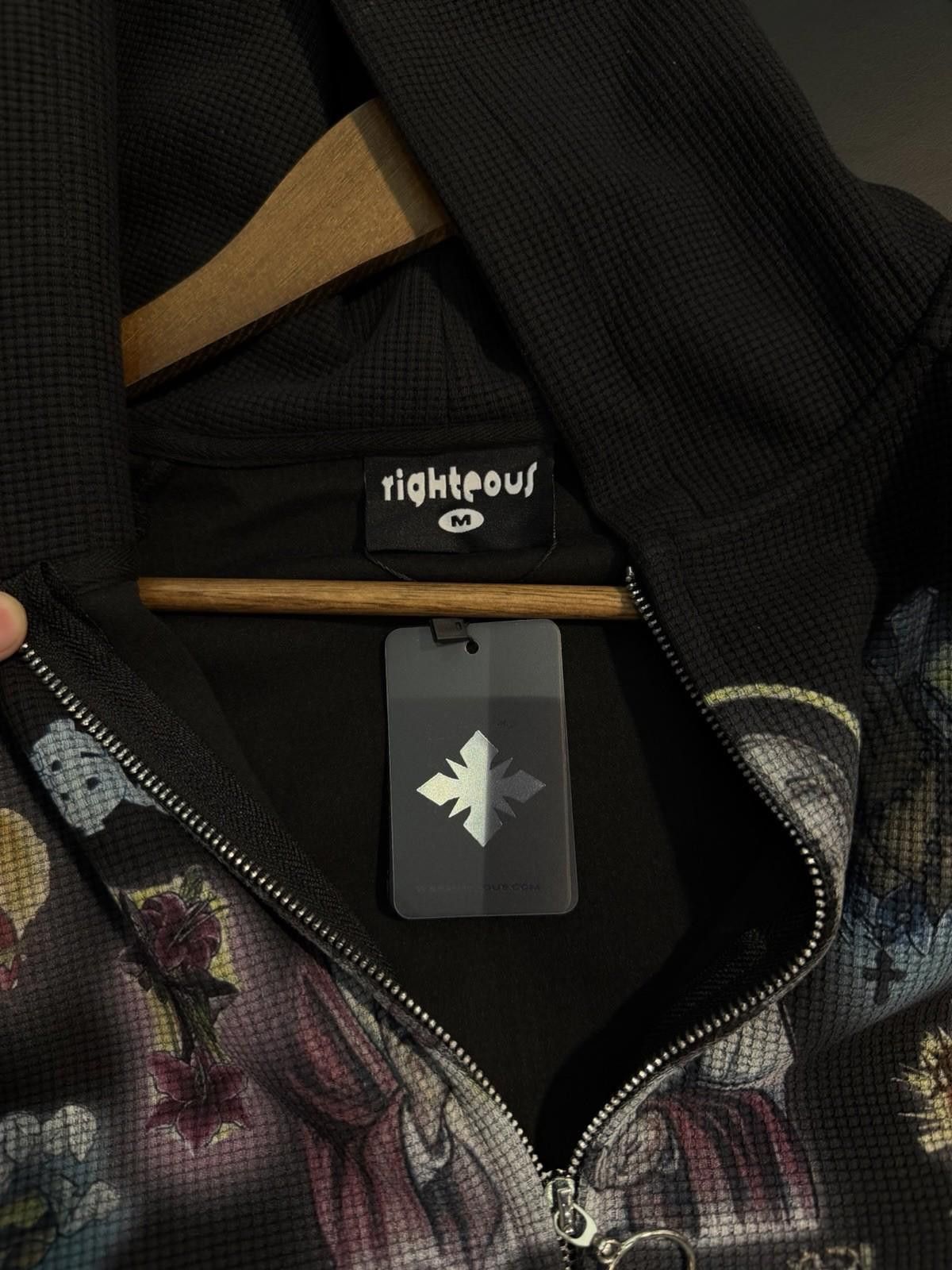 Other Medium - We Are Righteous Black Thermal Zip Up Jesus Hoodie Size US M / EU 48-50 / 2 - 9 Thumbnail