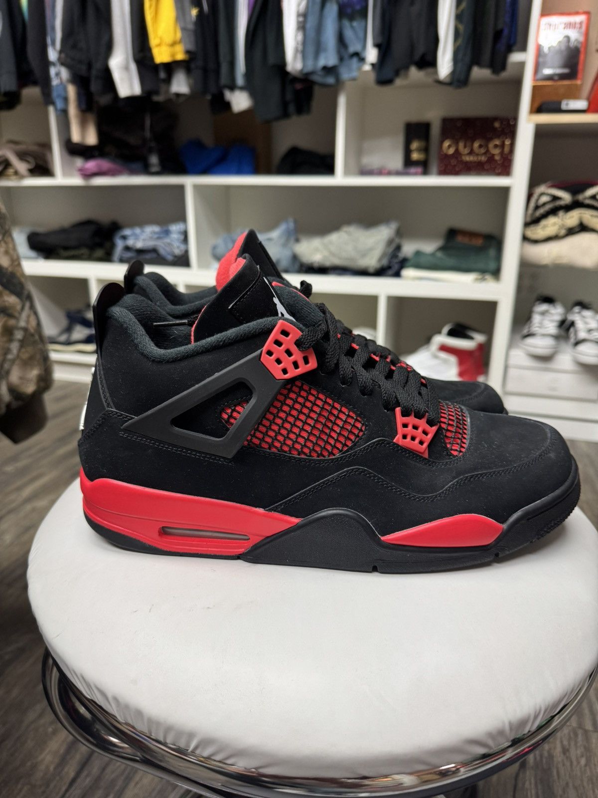 Jordan Brand NIKE AIR JORDAN 4 RED THUNDER Size US 12 / EU 45 - 5 Thumbnail