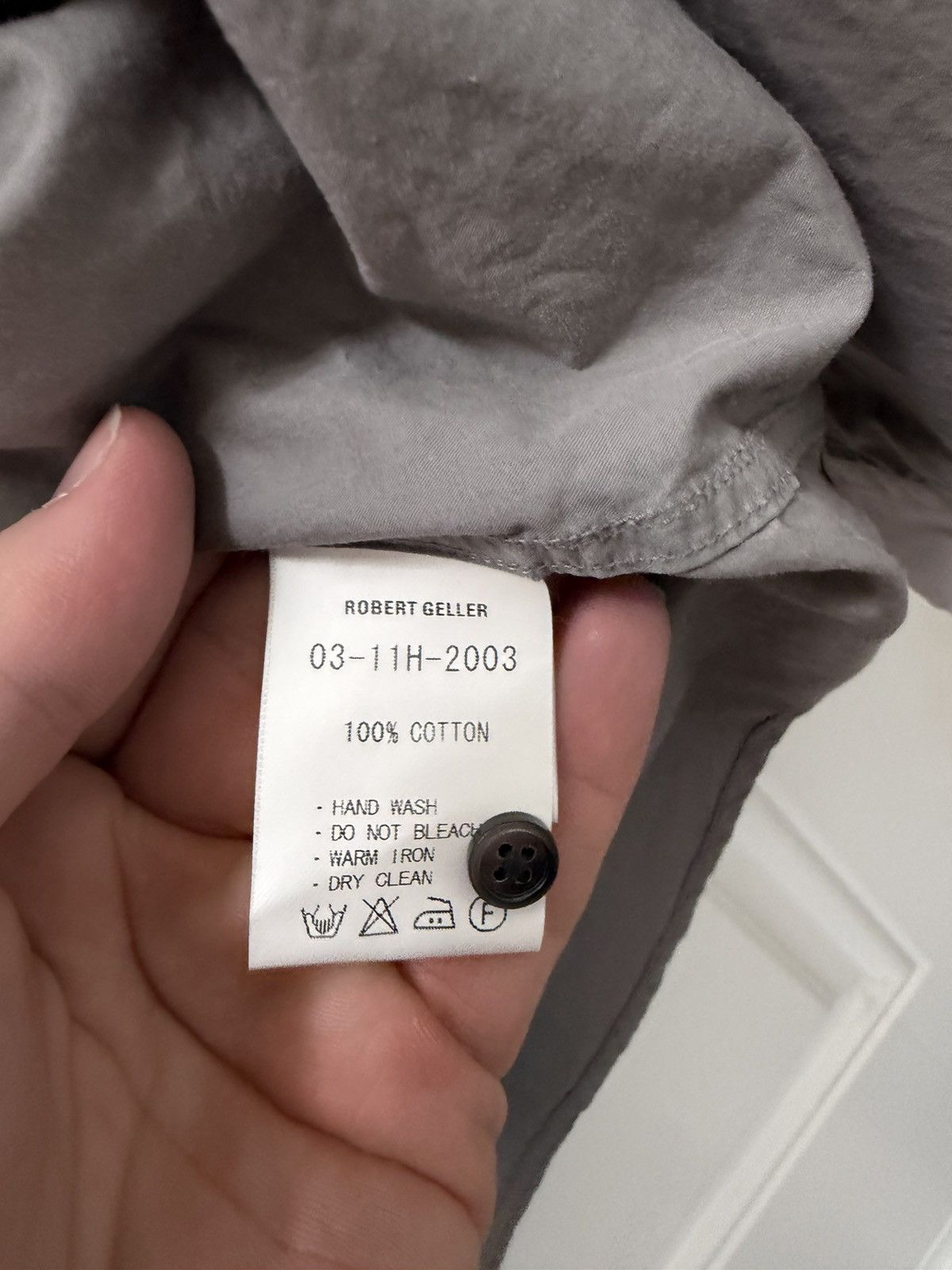 Robert Geller Robert Geller Japan Made Gray Contrast Shirt Size 50 Size US M / EU 48-50 / 2 - 5 Thumbnail