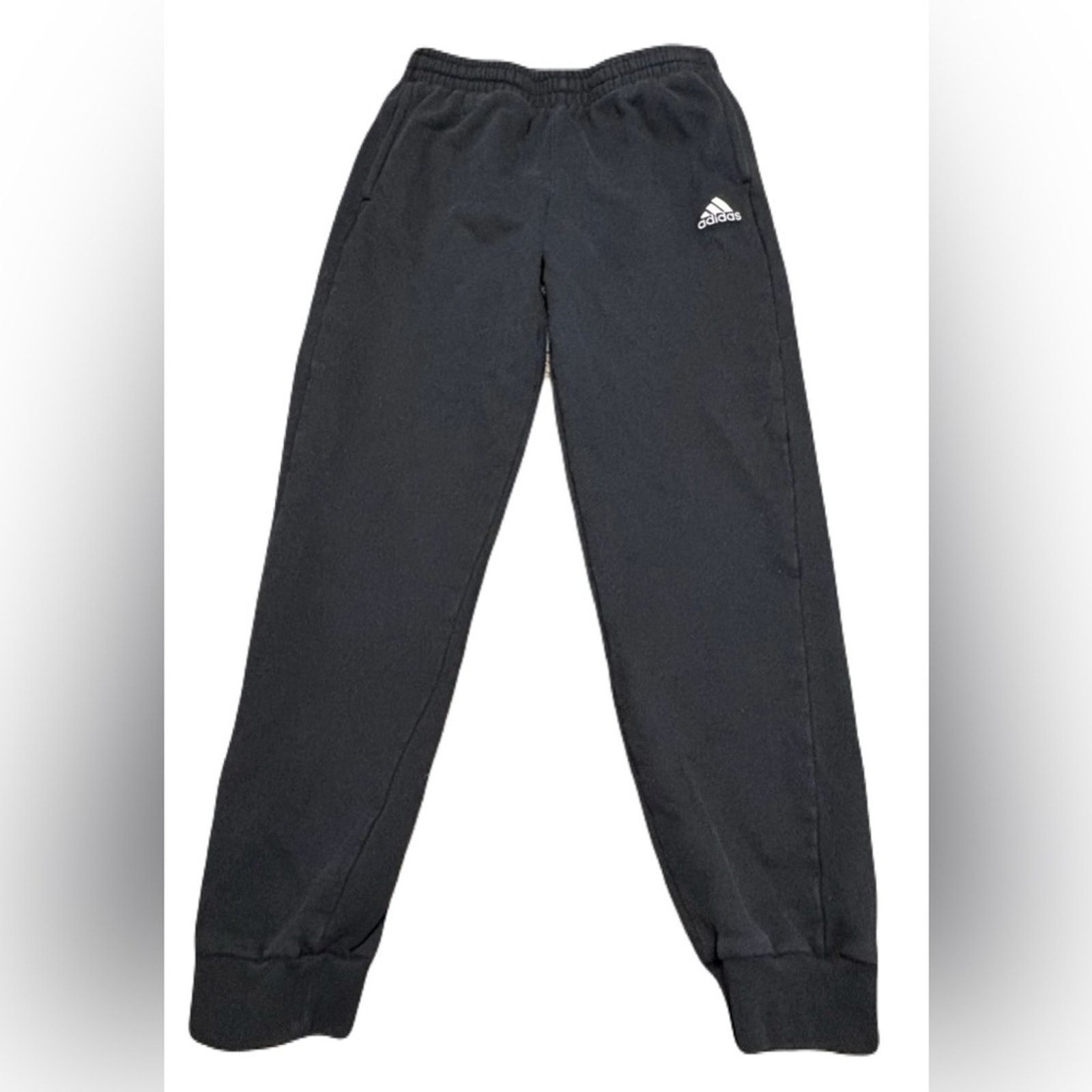 Adidas (Adidas) Black Comfy Sweatpants: Size Large Size 28" / US 6 / IT 42 - 1 Thumbnail