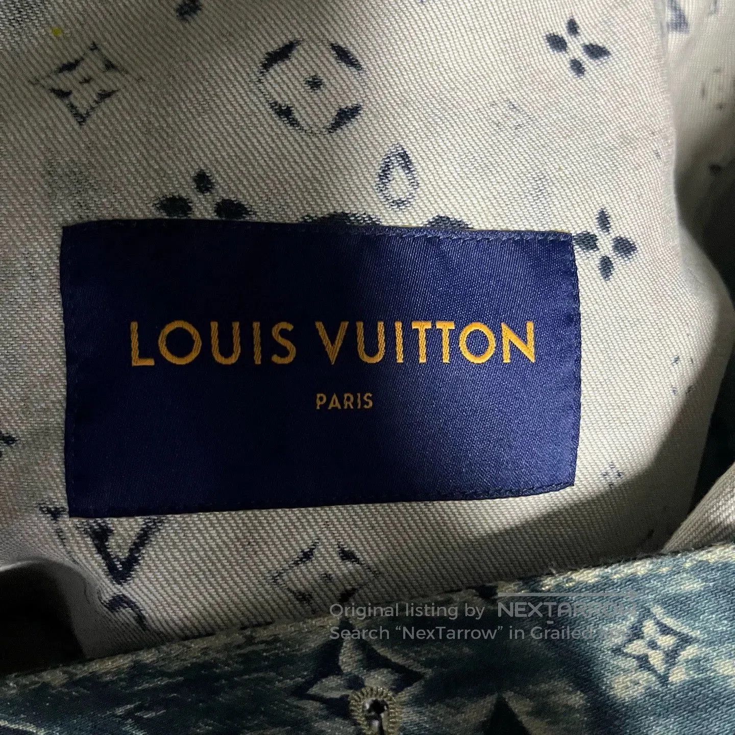 Louis Vuitton gray logo button-up long sleeve denim jacket. Size US L / EU 52-54 / 3 - 3 Thumbnail