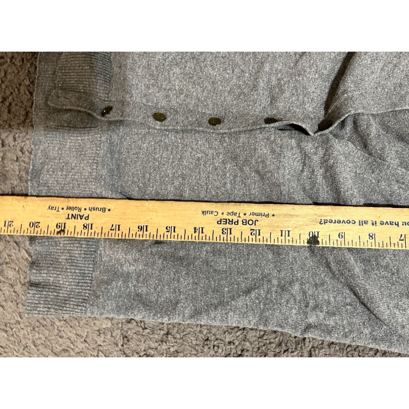 CO New York & Company Women's Cardigan, Size S, Gray, Button-Up, Solid, Regular Fit, 7th Avenue Design Studio Size S / US 4 / IT 40 - 5 Thumbnail