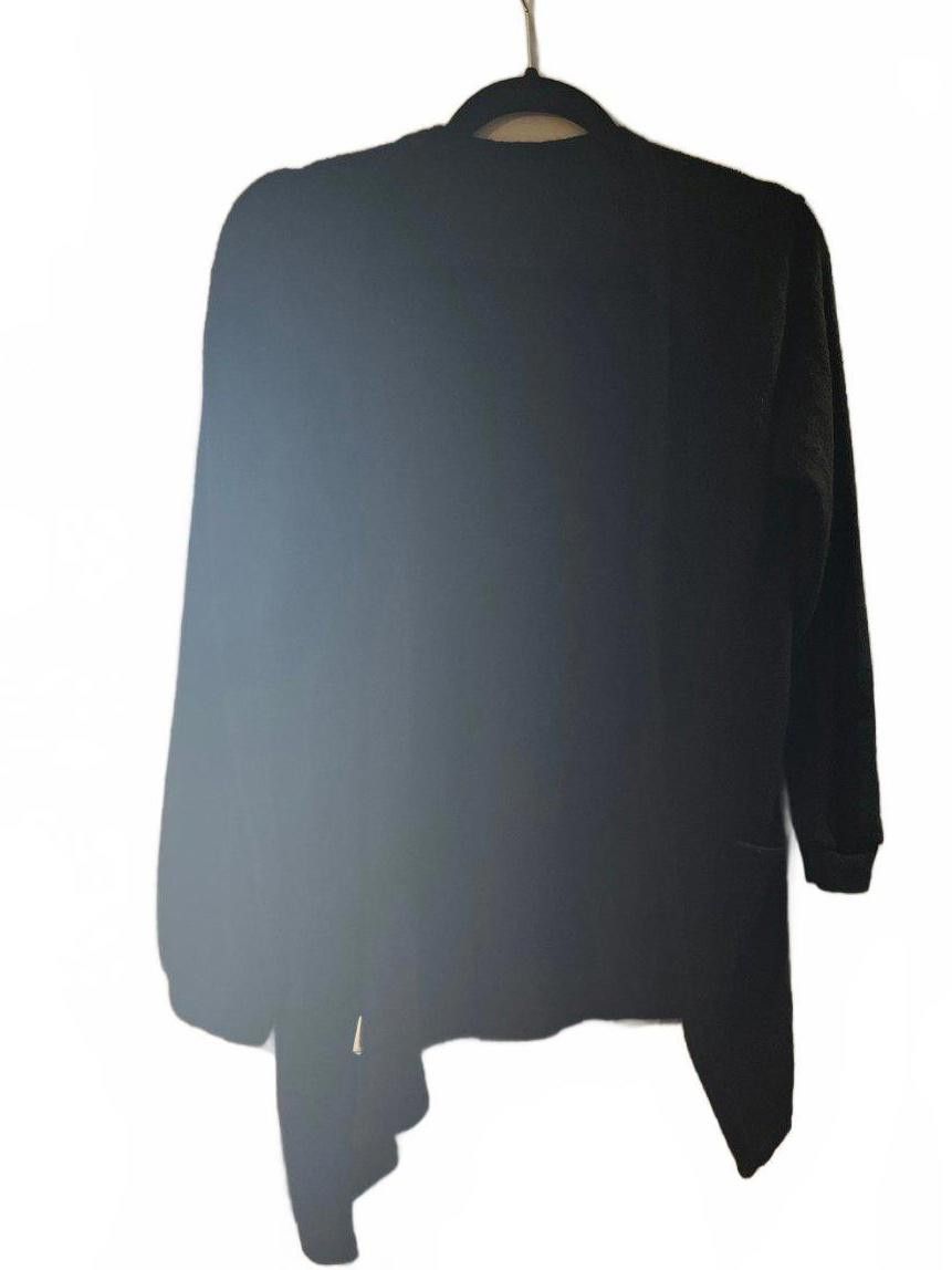 Designer Stylish Black Knit Cardigan - Perfect Layering Piece Size M / US 6-8 / IT 42-44 - 1 Thumbnail