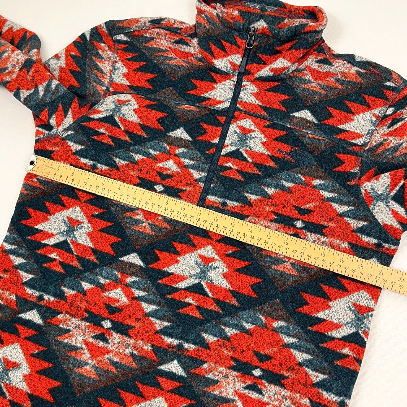 The North Face The North Face Sweater Mens M Aztec Southwestern 1/2 Zip Pullover Fleece Orange Geometric Multicolor Size US M / EU 48-50 / 2 - 5 Thumbnail