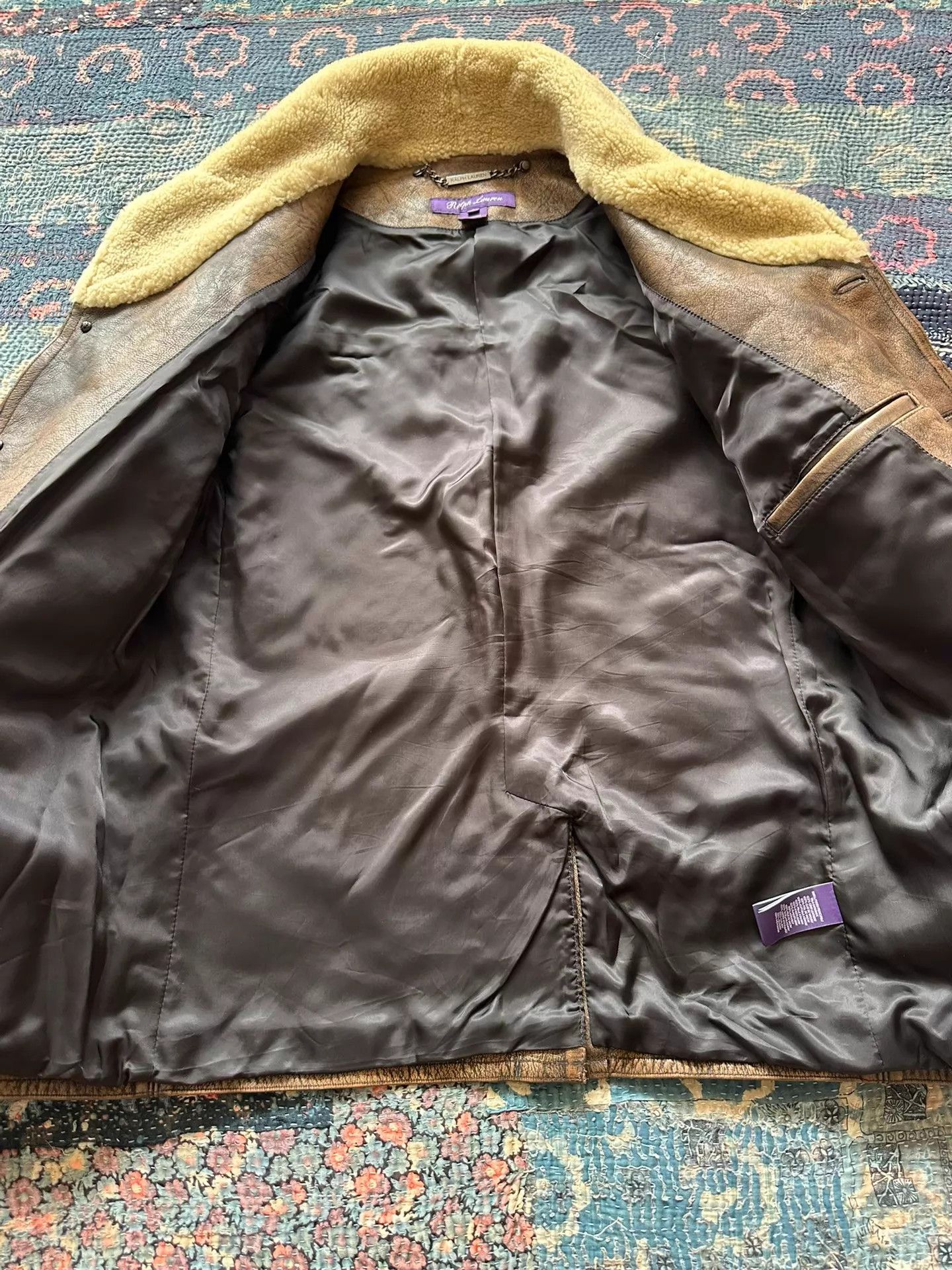 Ralph Lauren RL Purple Label Rancher Distressed Leather Jacket 6 Near New Size US XXL / EU 58 / 5 - 5 Thumbnail