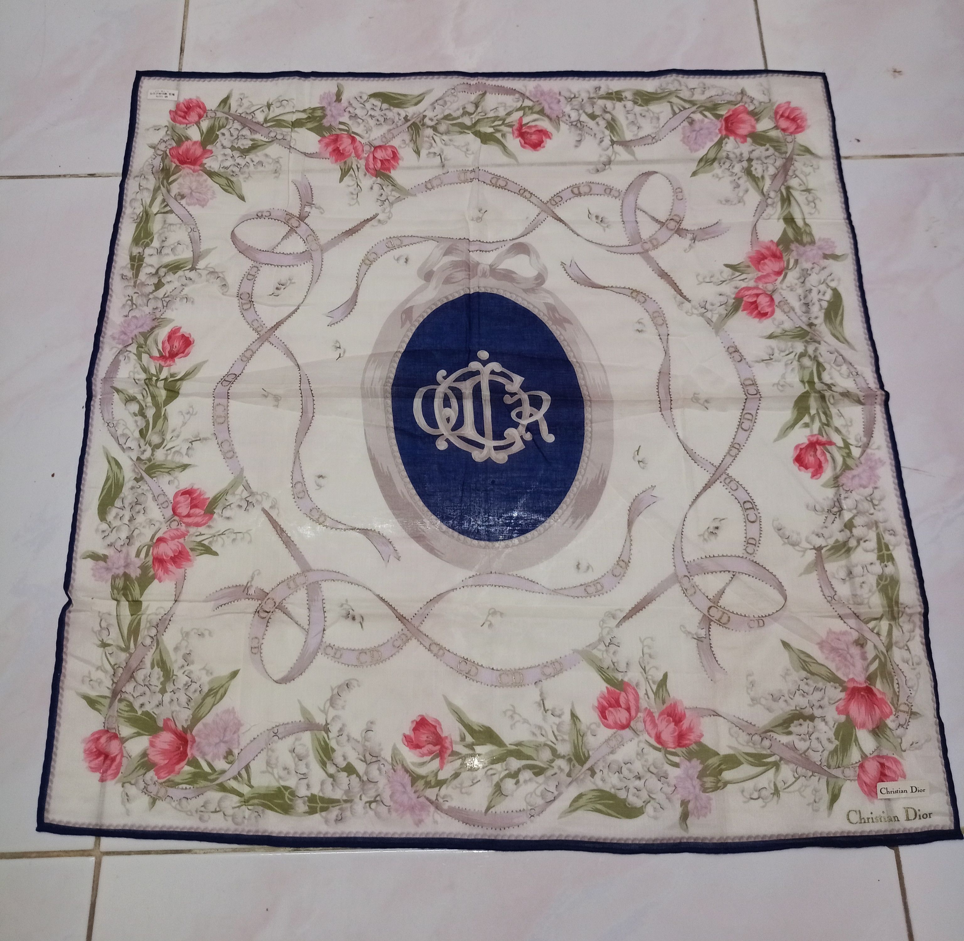Dior × Vintage Christian Dior X Handkerchief Neckerchief Bandana Size ONE SIZE - 1 Thumbnail