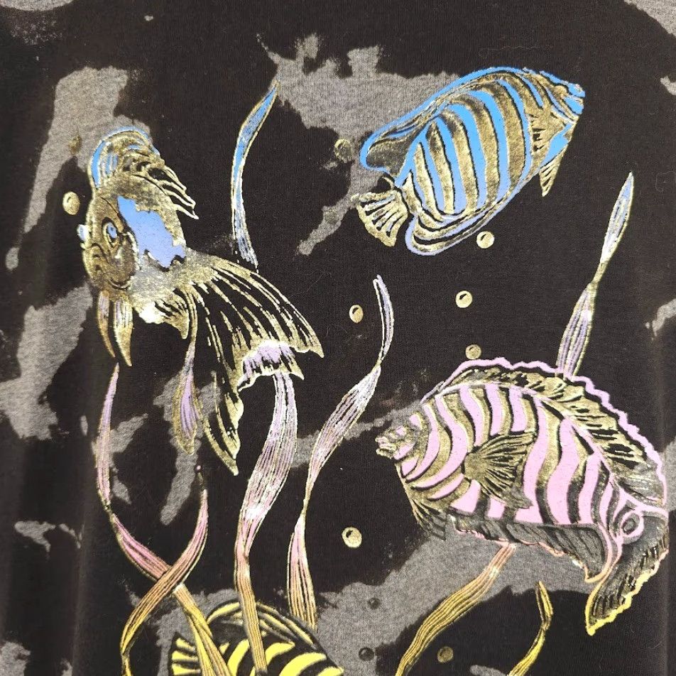 Hanes VINTAGE Antigua T Shirt Mens Size Medium Black 80s Tropical Fish Tie Dye Made In USA Size US M / EU 48-50 / 2 - 3 Thumbnail