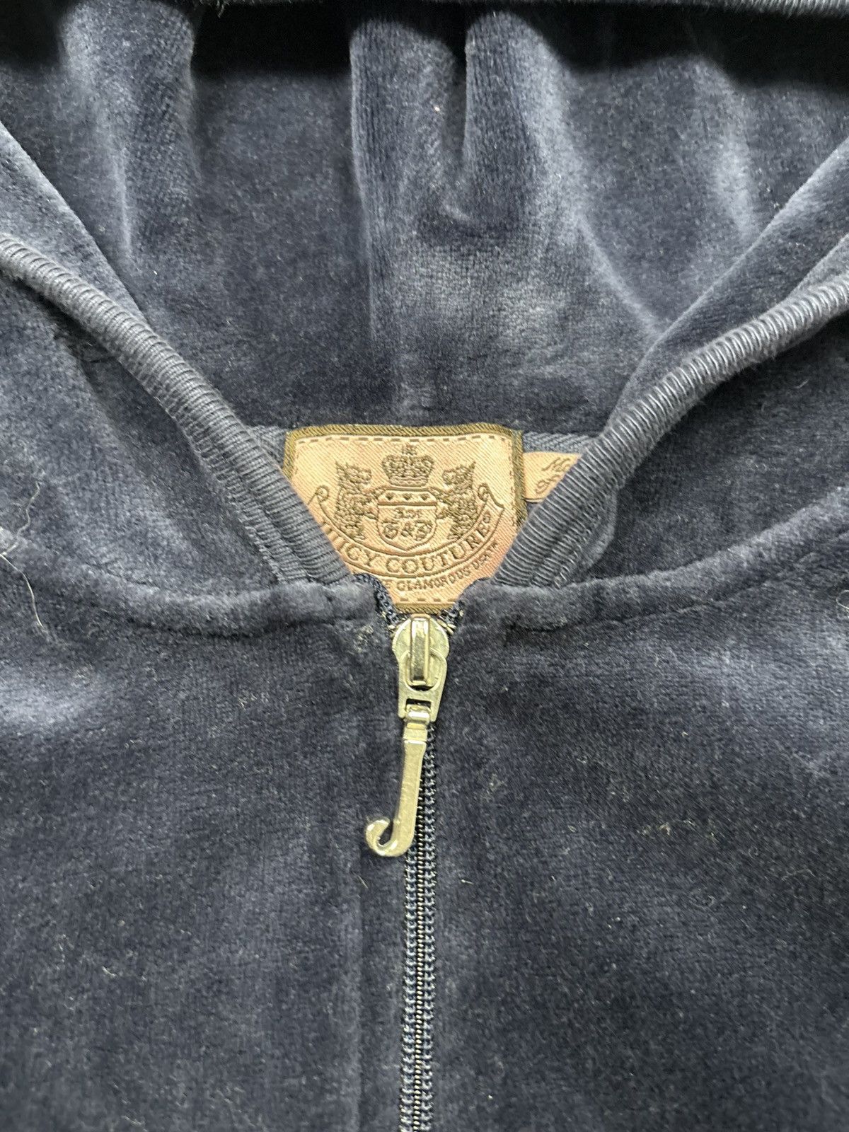 Juicy Couture Vintage 00s Juicy Couture Velour Zip Hoodie Rhinestone Tree Size M / US 6-8 / IT 42-44 - 14 Thumbnail